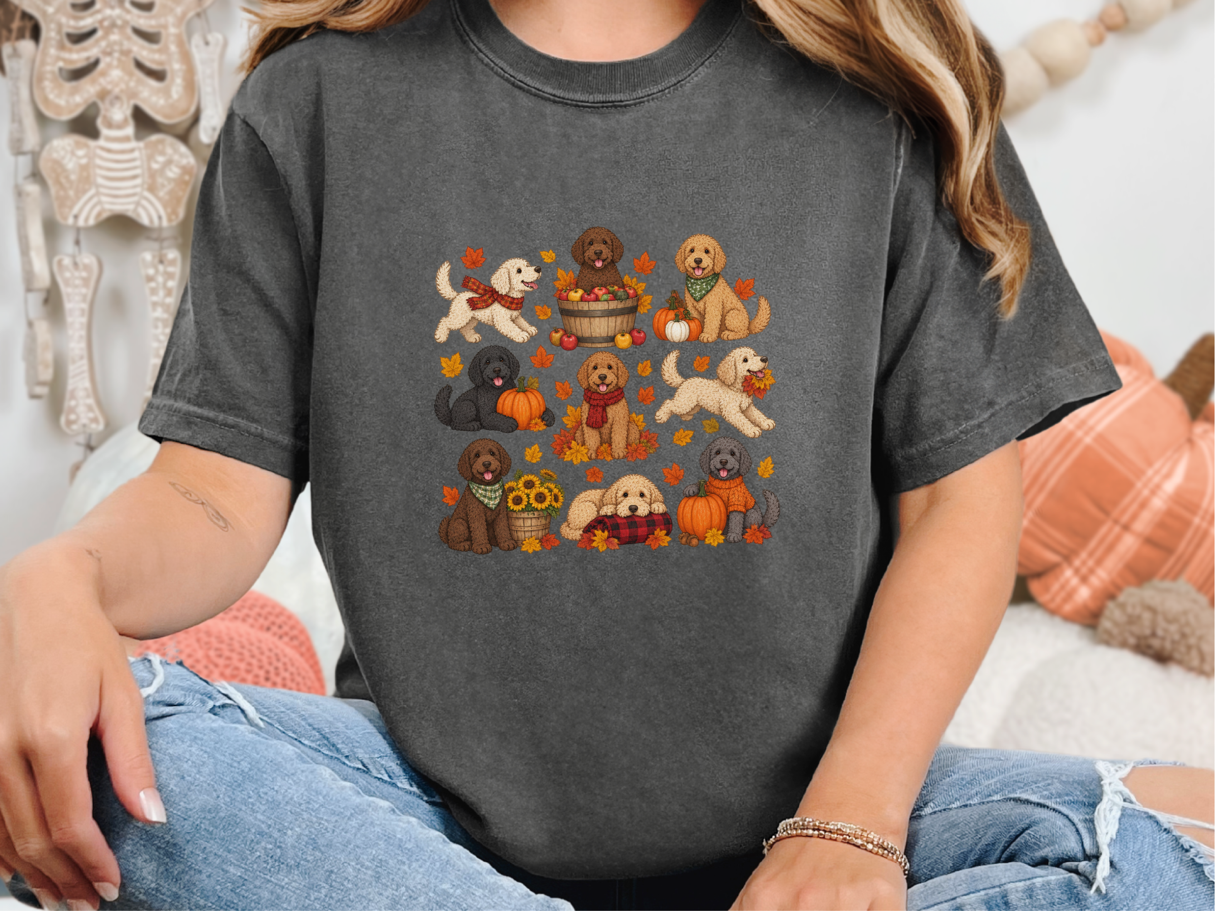 Autumn Labradoodles Fall Fun doodle dog shirt - photo 3