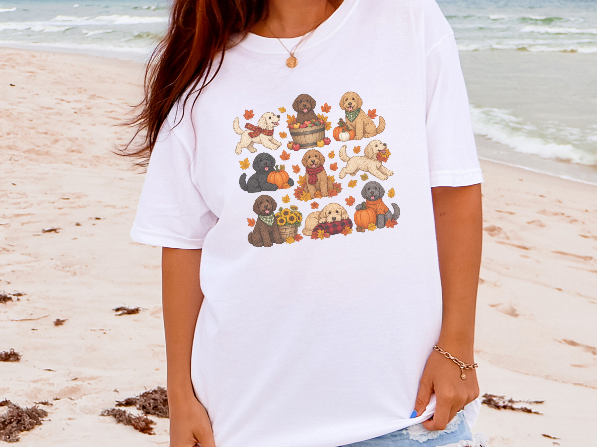 Autumn Labradoodles Fall Fun doodle dog shirt - photo 2