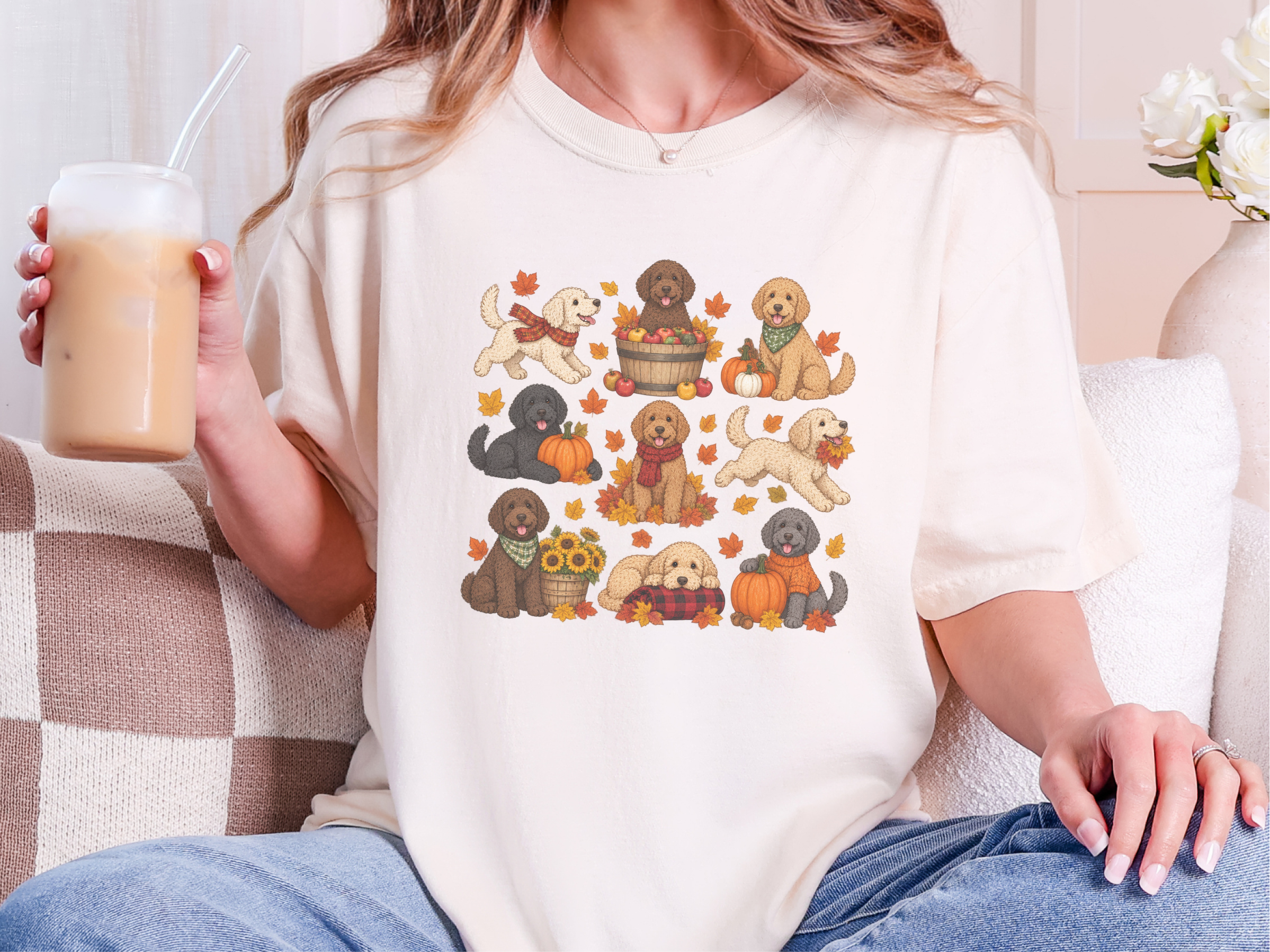 Autumn Labradoodles Fall Fun doodle dog shirt - photo 8