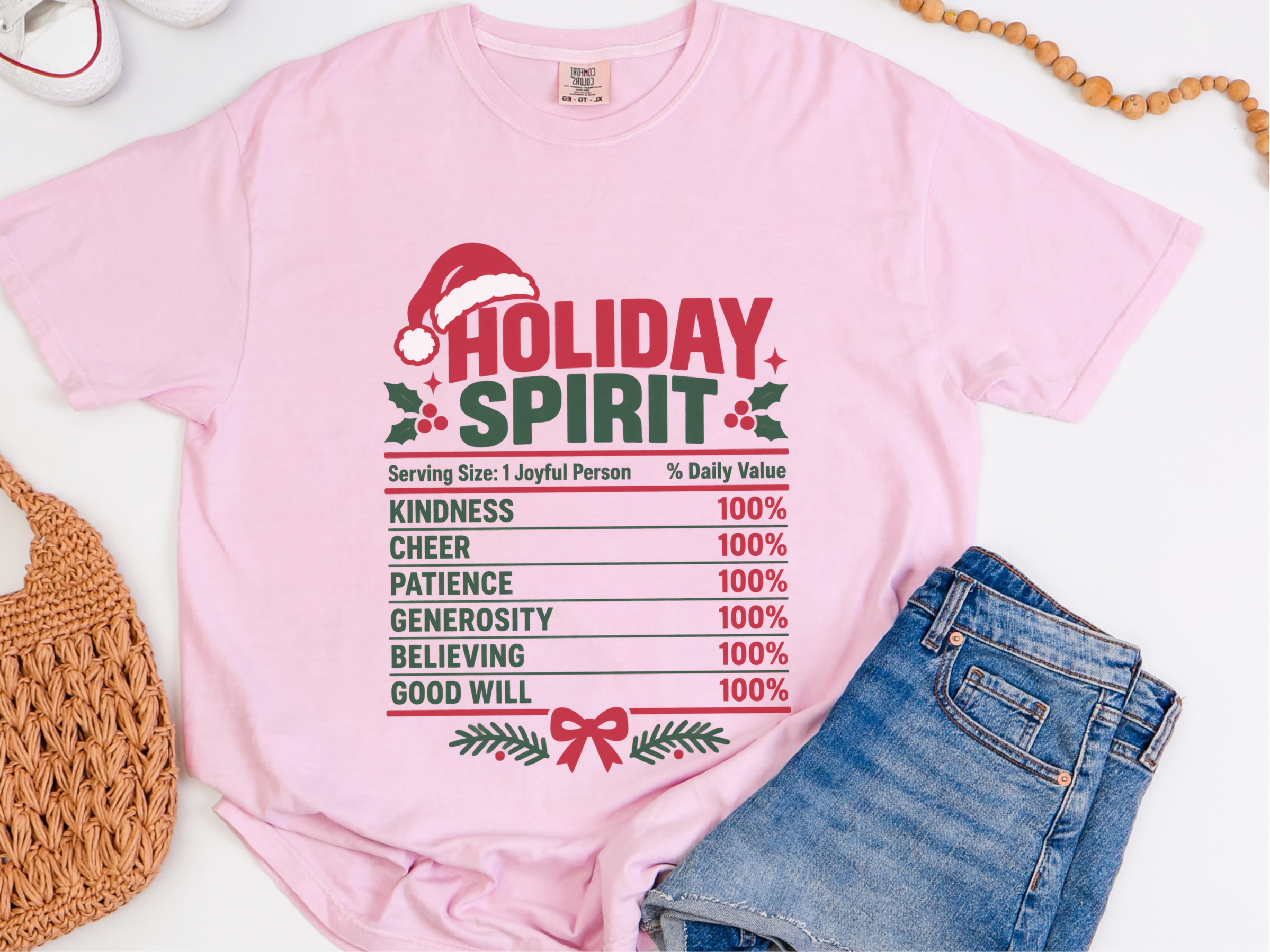 Holiday Spirit Nutrition Label funny shirt - photo 5