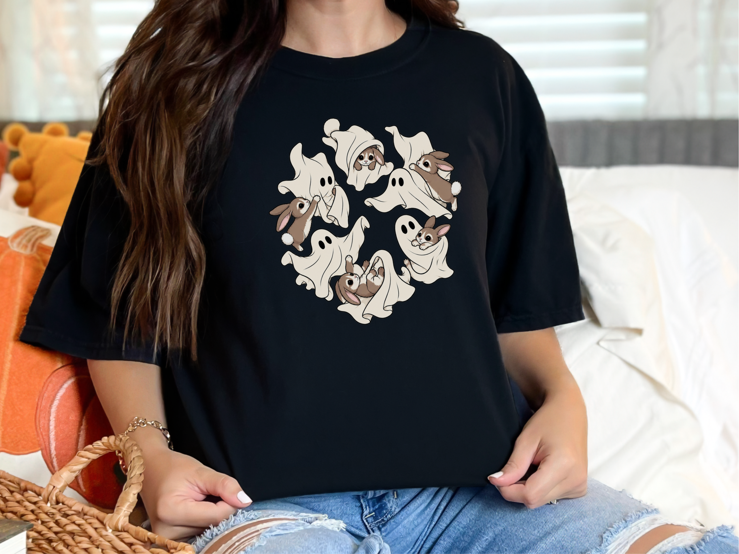Ghosts Playing Bunny Rabbits funny shirt - photo 4
