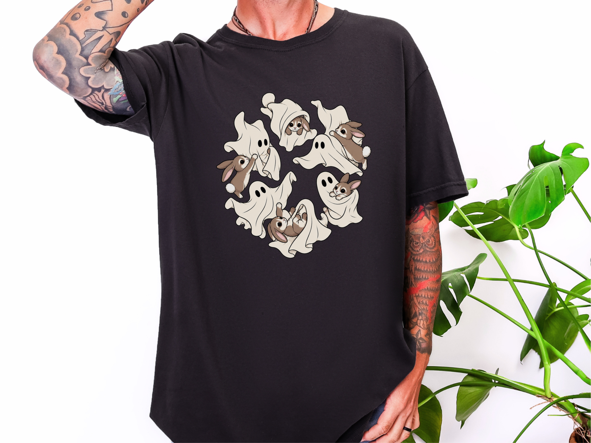 Ghosts Playing Bunny Rabbits funny shirt - photo 6