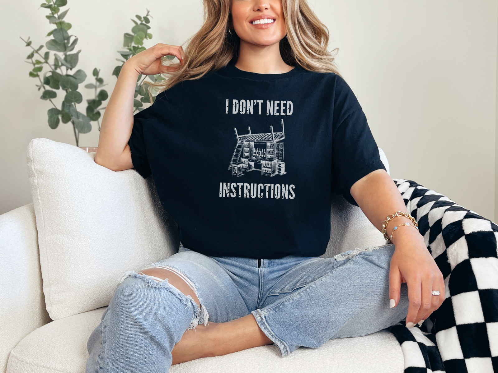 I Don't Need Instructions funny shirt - photo 2