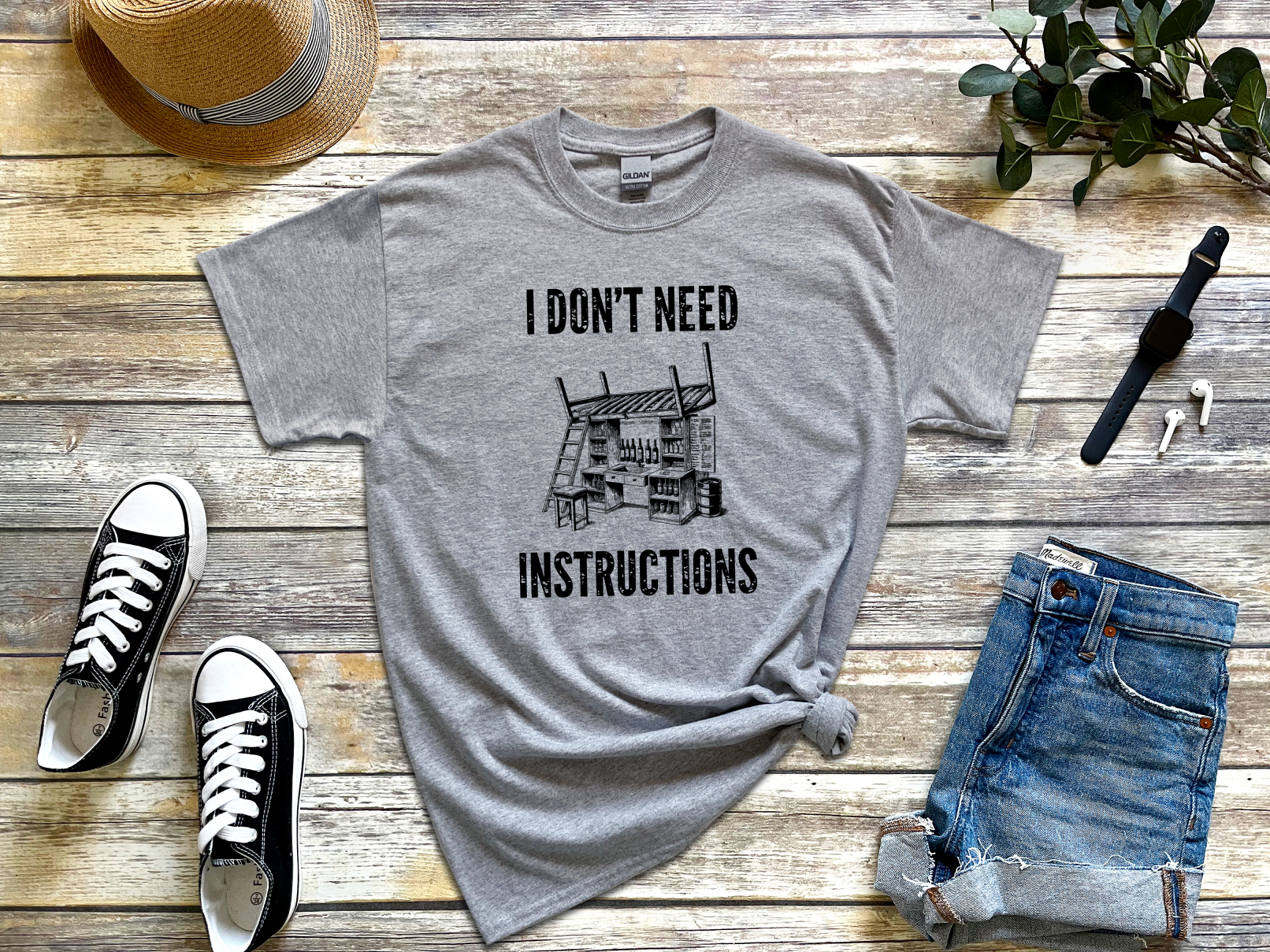 I Don't Need Instructions funny shirt - photo 7