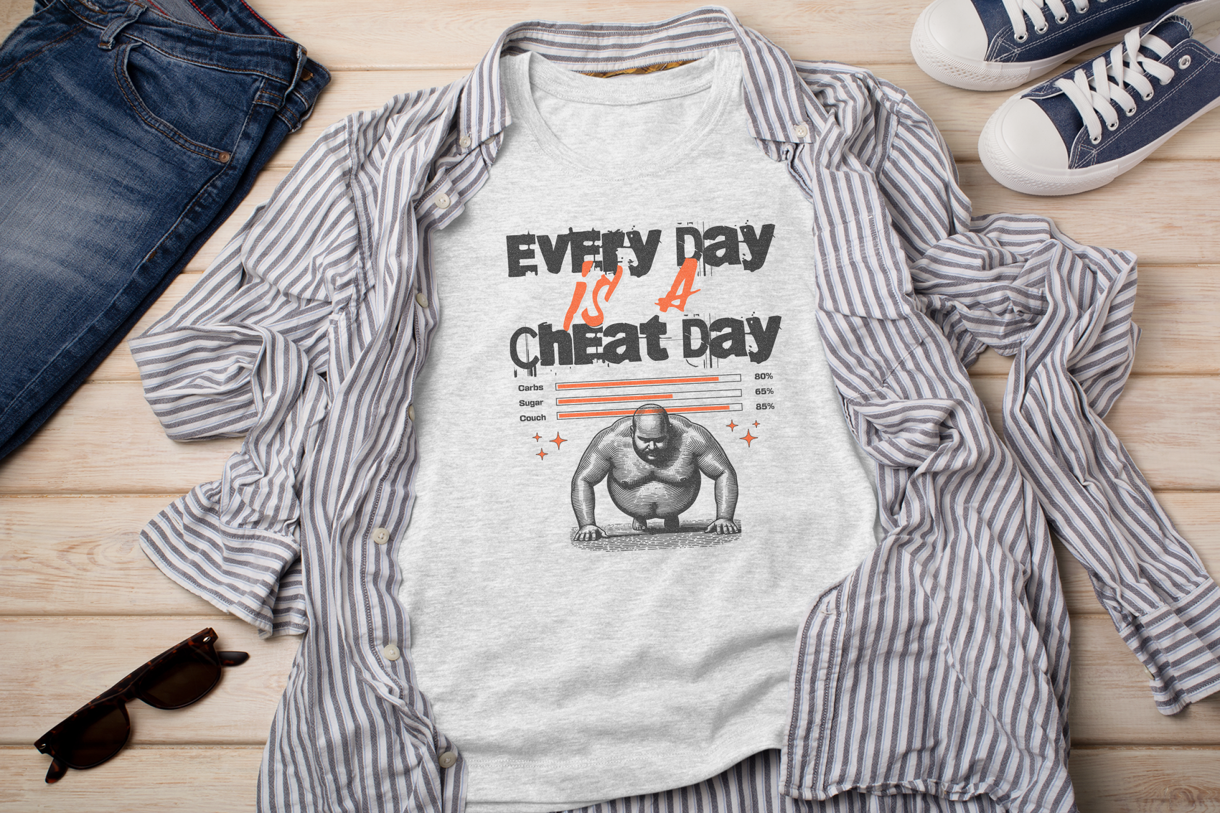 Every Day Is A Cheat Day funny shirt - photo 3