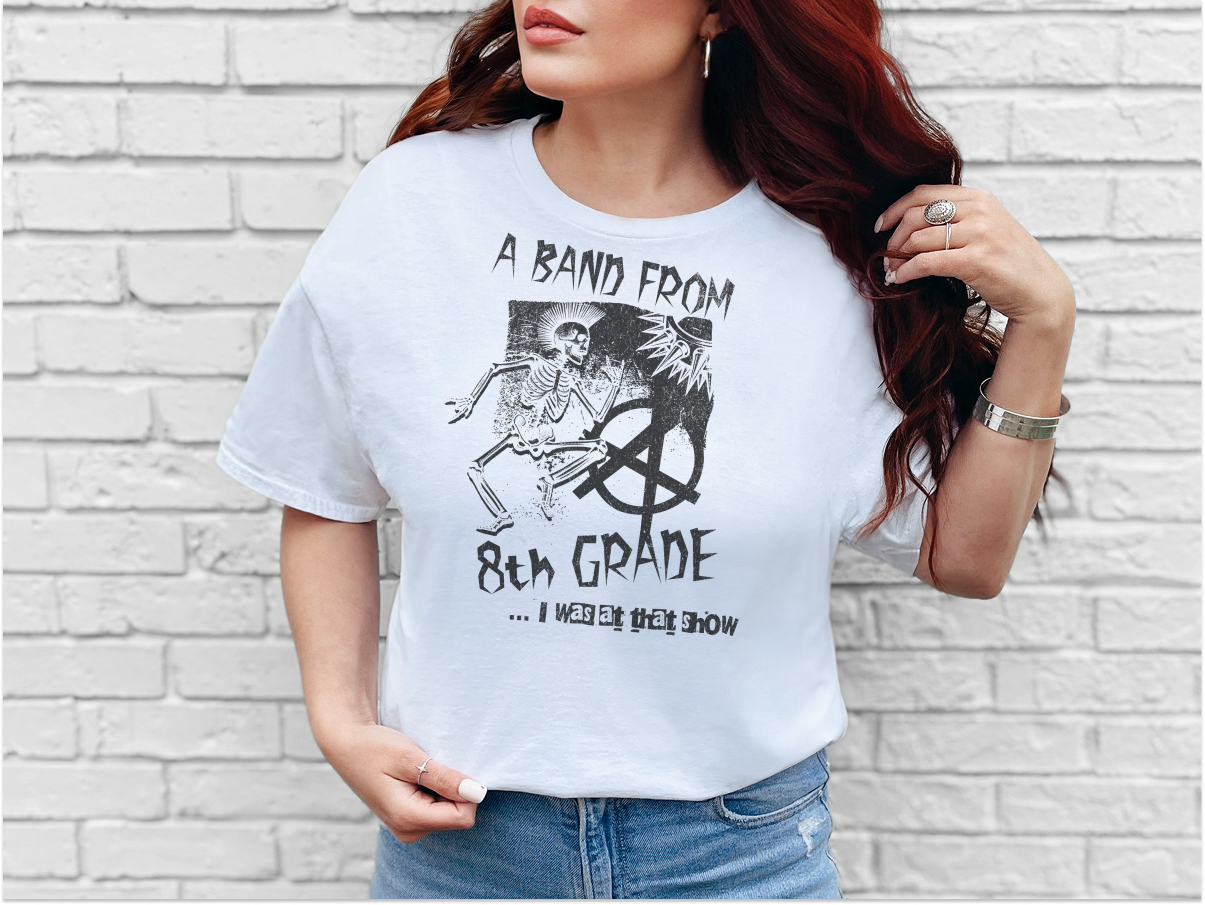 A Band From Eighth Grade Punk Rock Unisex Cotton Funny T-shirt - photo 4