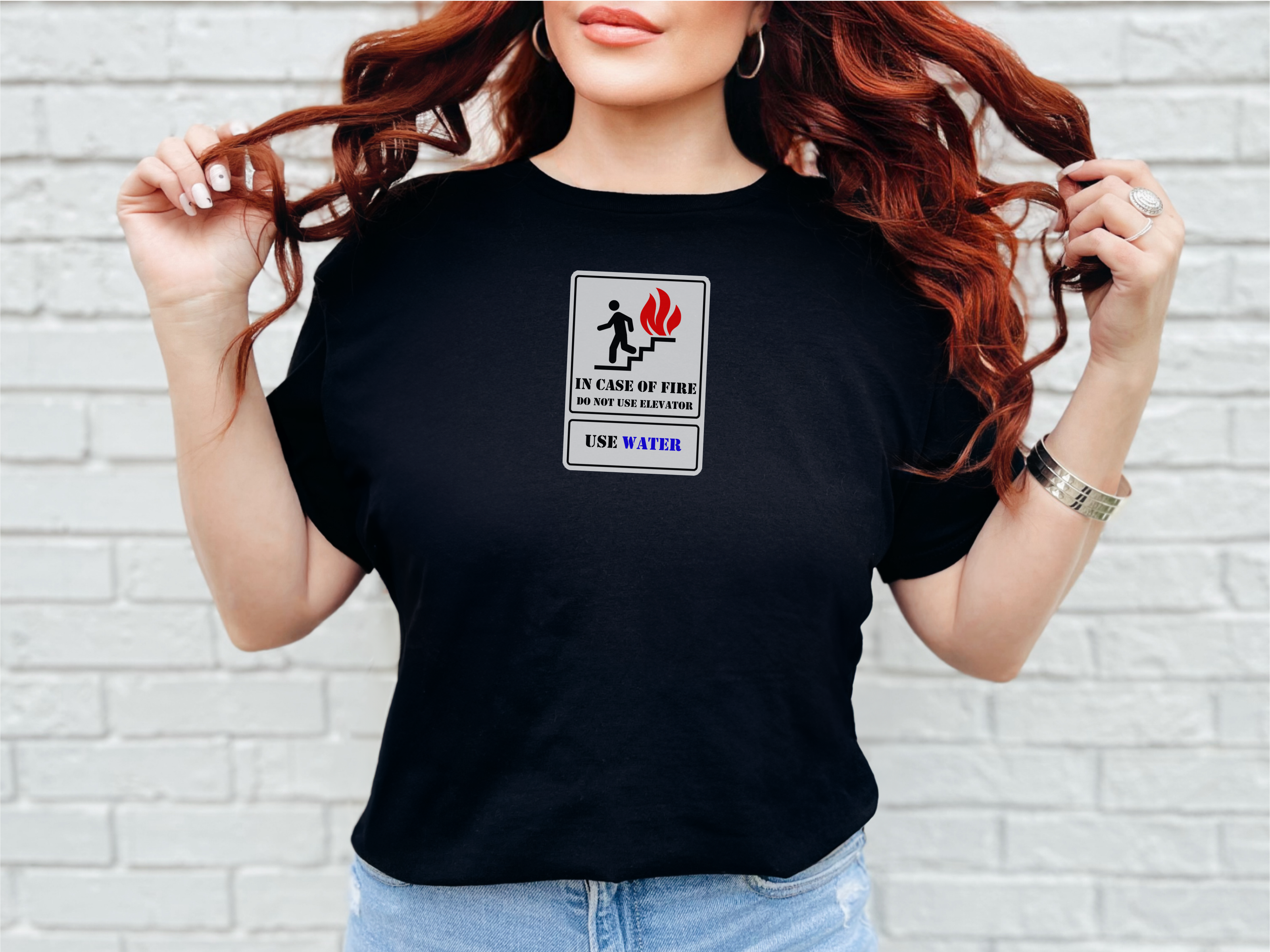 In Case Of Fire Do Not Use Elevator Use Water funny shirt - photo 6
