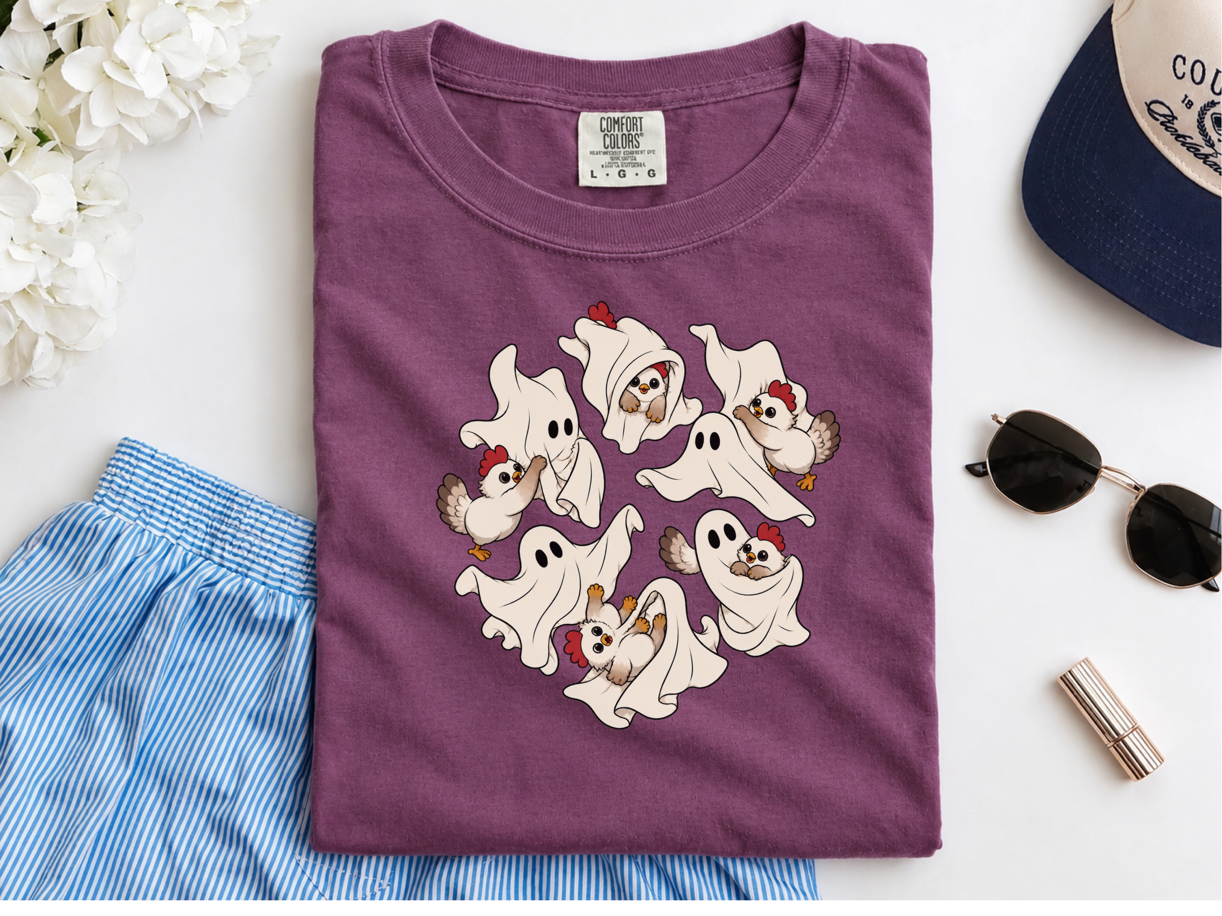 Ghost Playing With Chicken funny shirt - photo 7