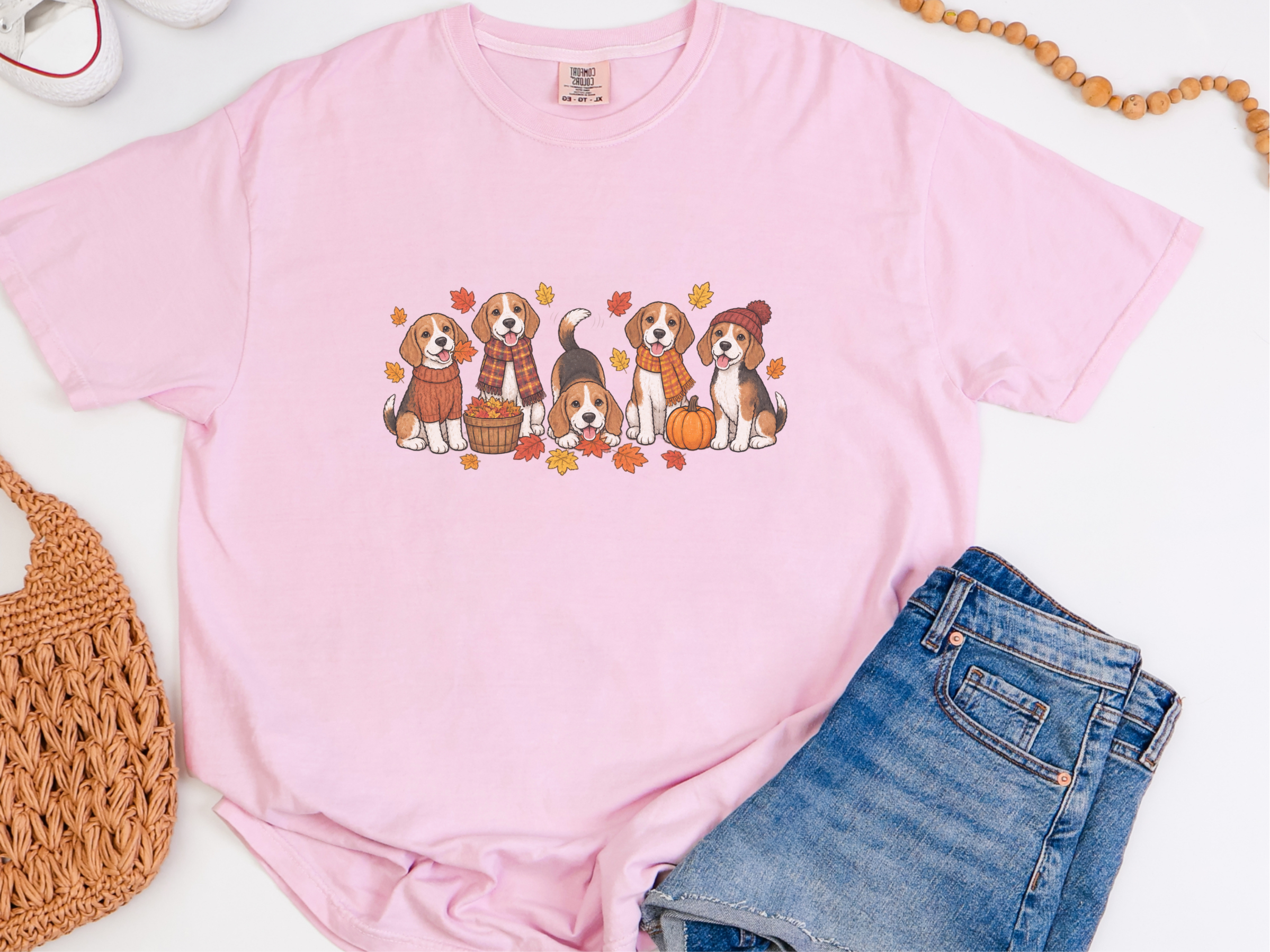 Cute Beagles Fall Activities doodle dog shirt - photo 4