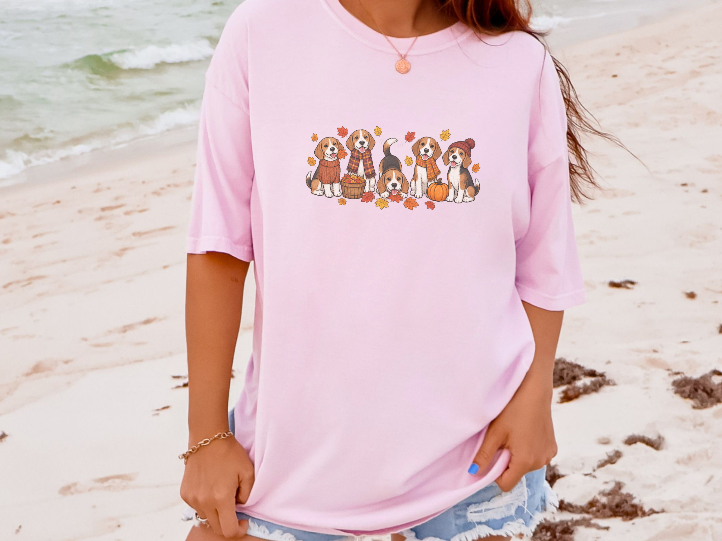 Cute Beagles Fall Activities doodle dog shirt - photo 5