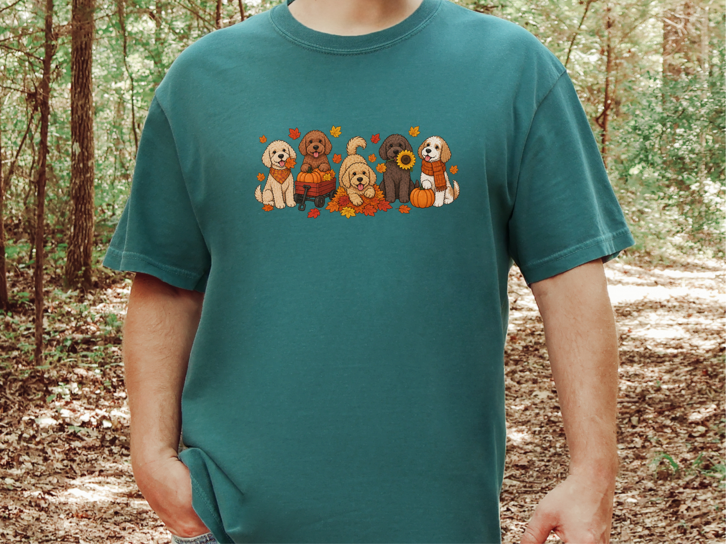 Cavapoo Fall Activities doodle dog shirt - photo 8