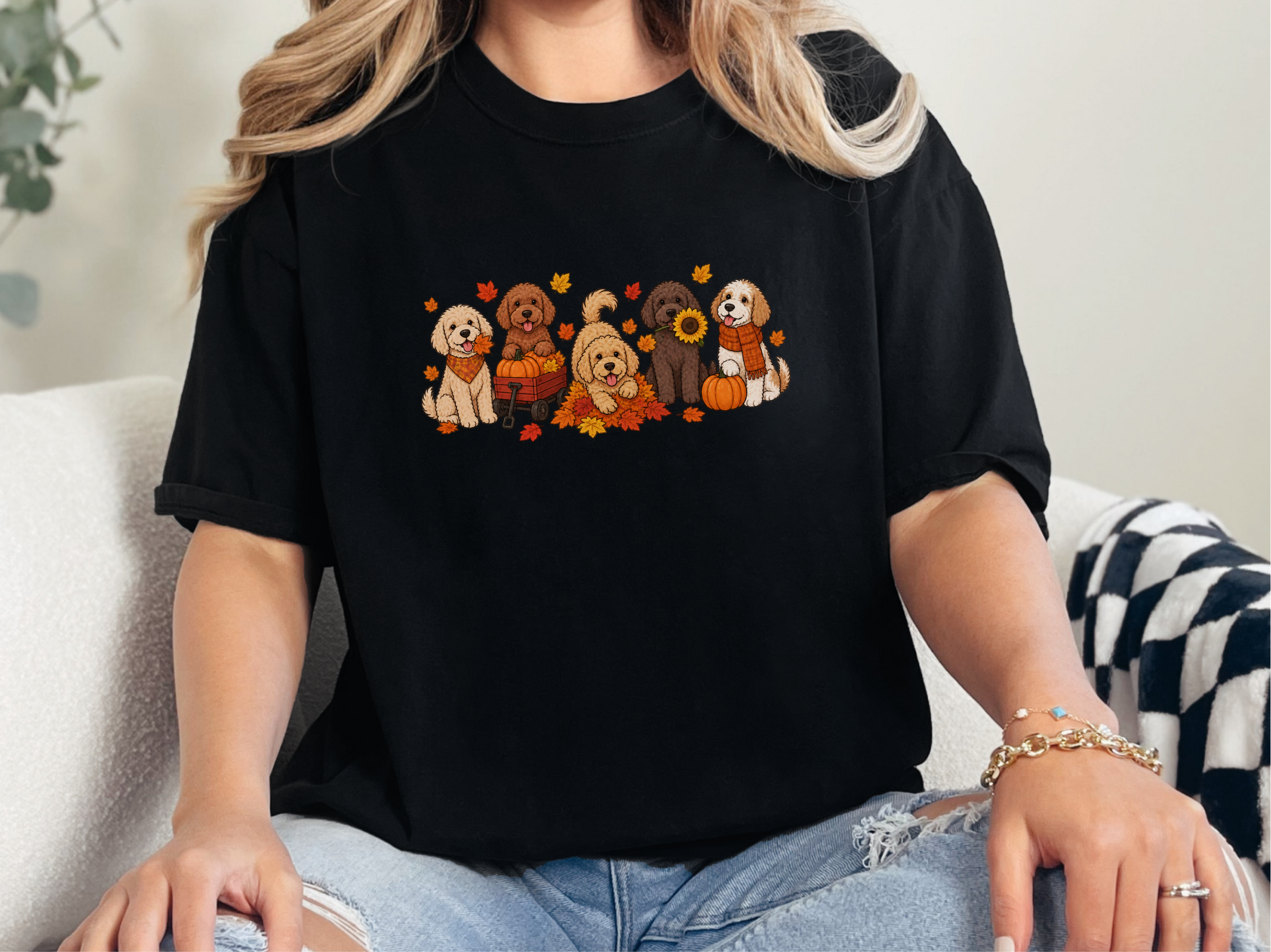Cavapoo Fall Activities doodle dog shirt - photo 1