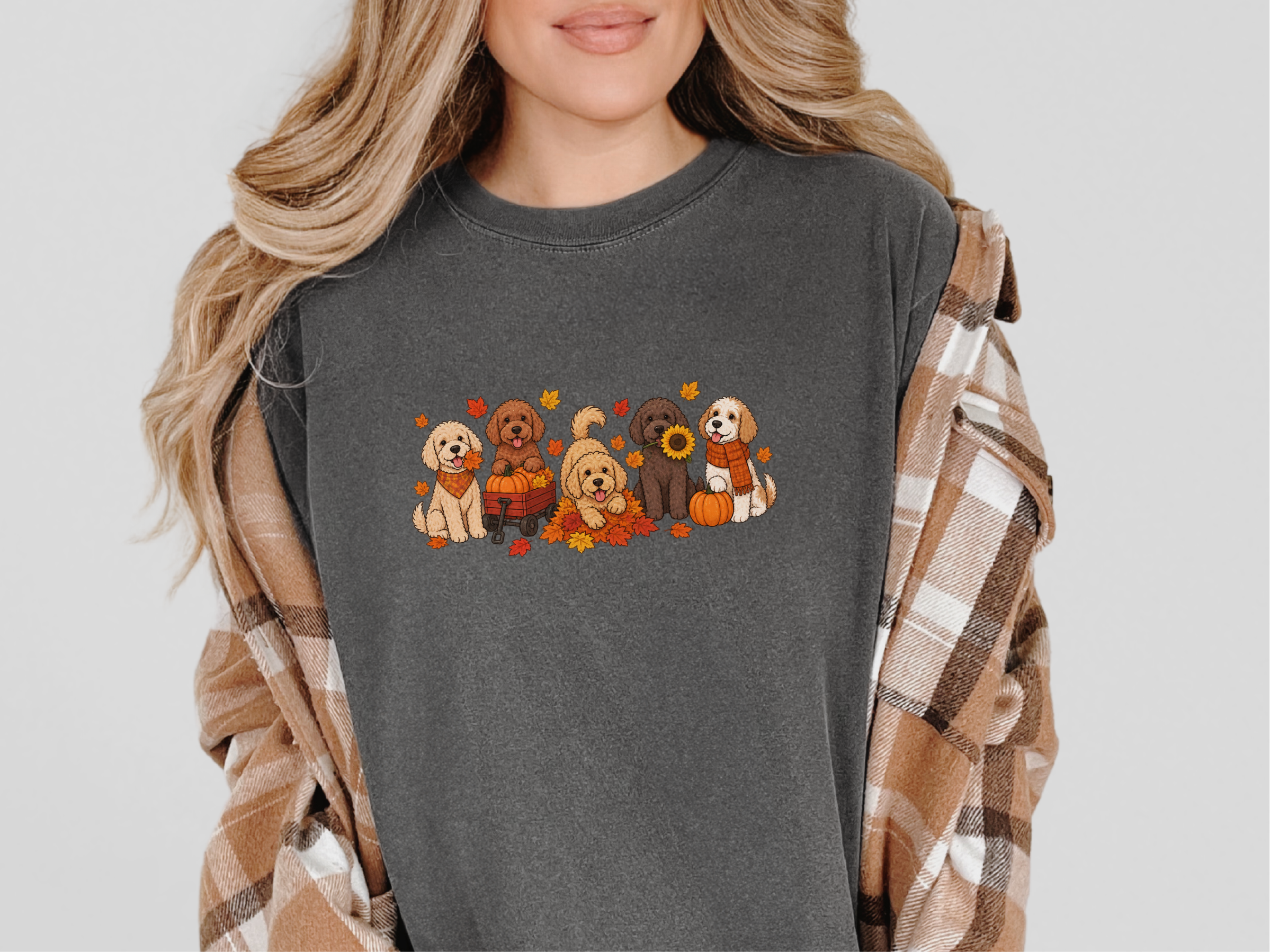Cavapoo Fall Activities doodle dog shirt - photo 3