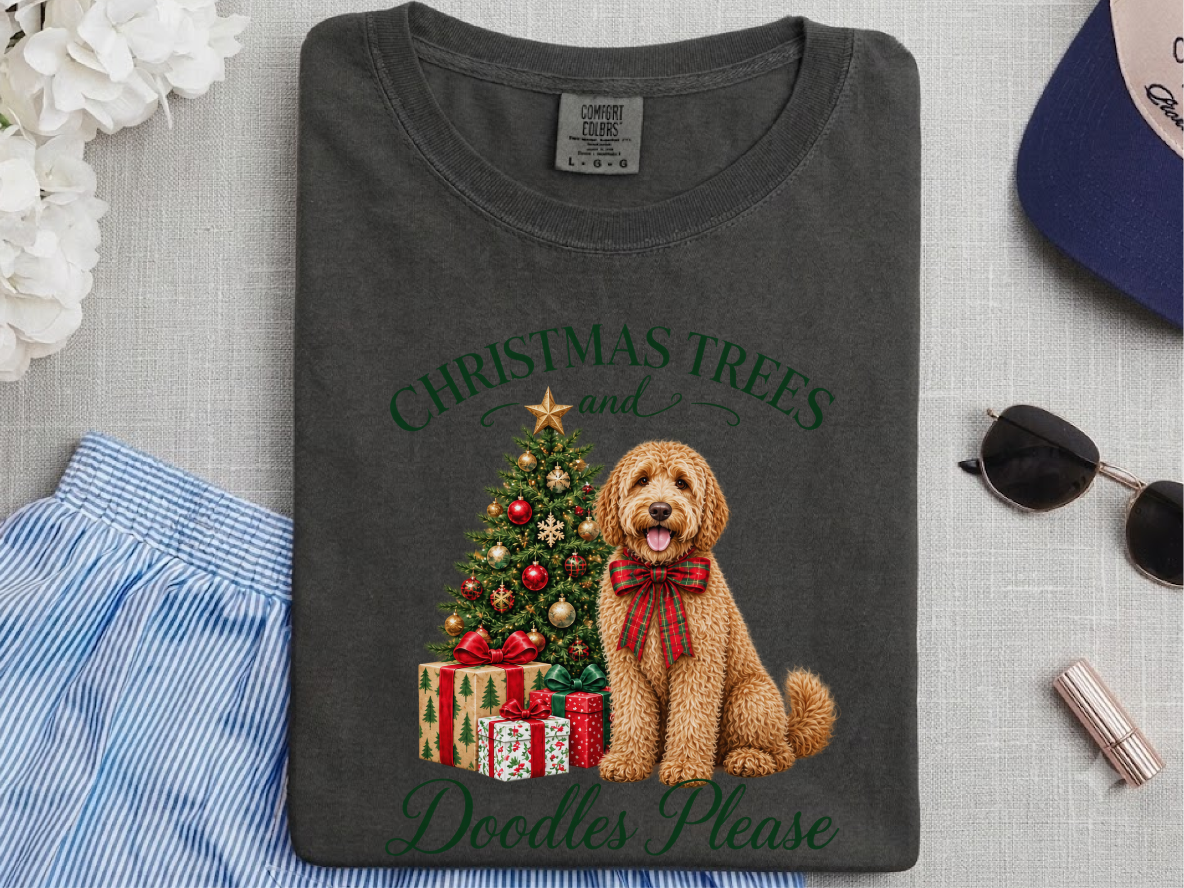 Labradoodle Christmas Tree Holiday doodle dog shirt - photo 6