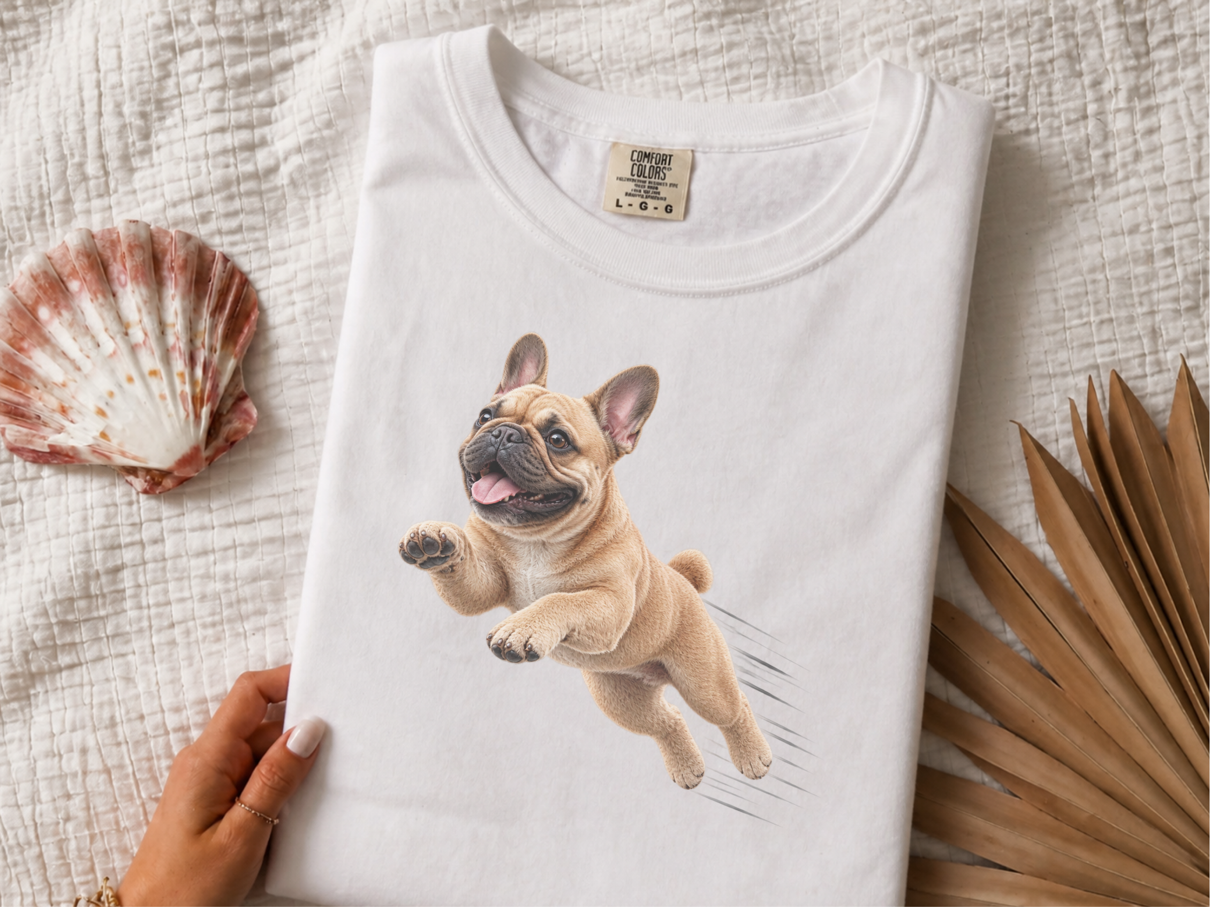 Jumping French Bulldog Speed Lines Vintage Frenchie Mom Shirt