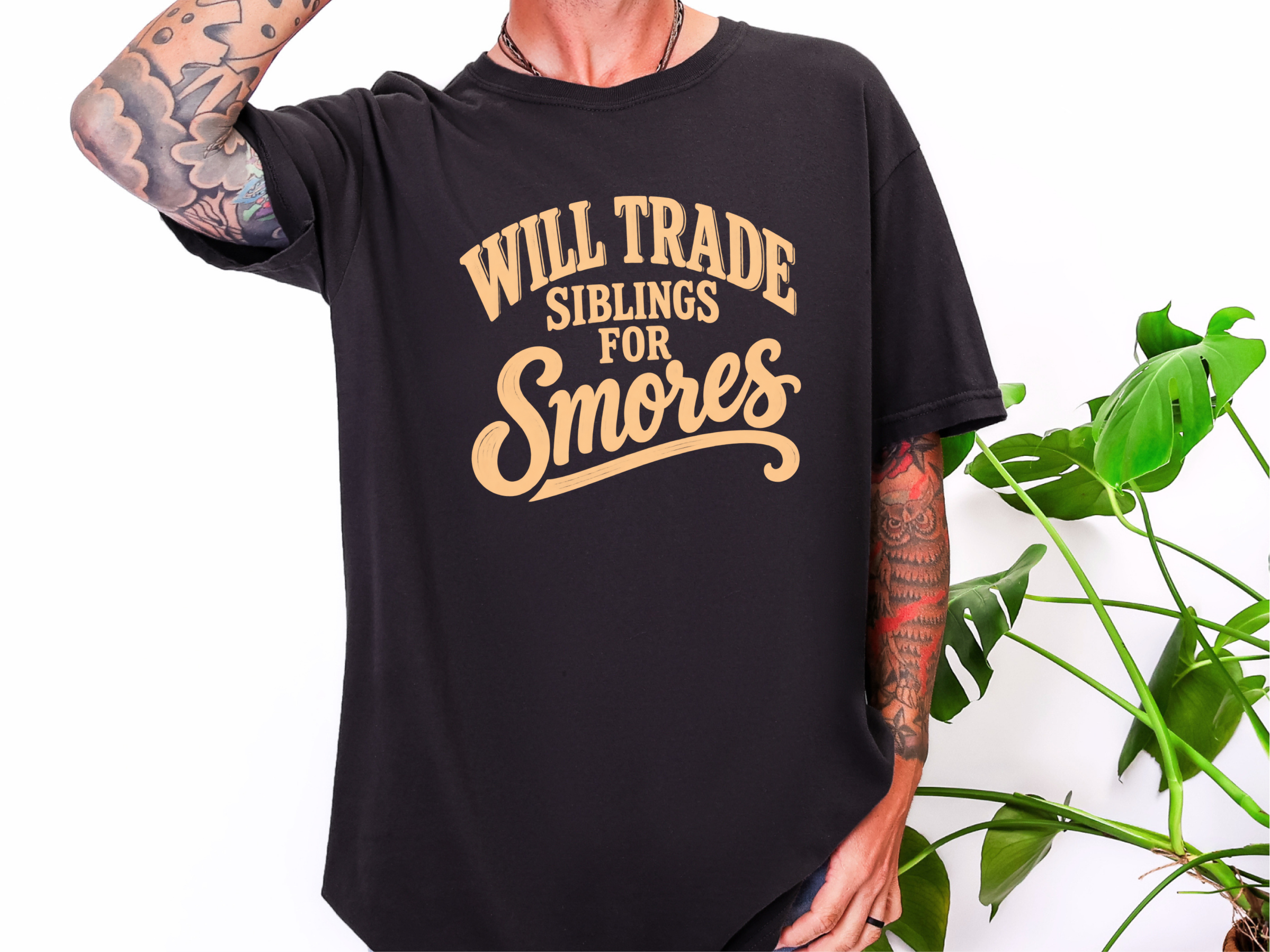 Will Trade Siblings For Smores Typography funny shirt - photo 5