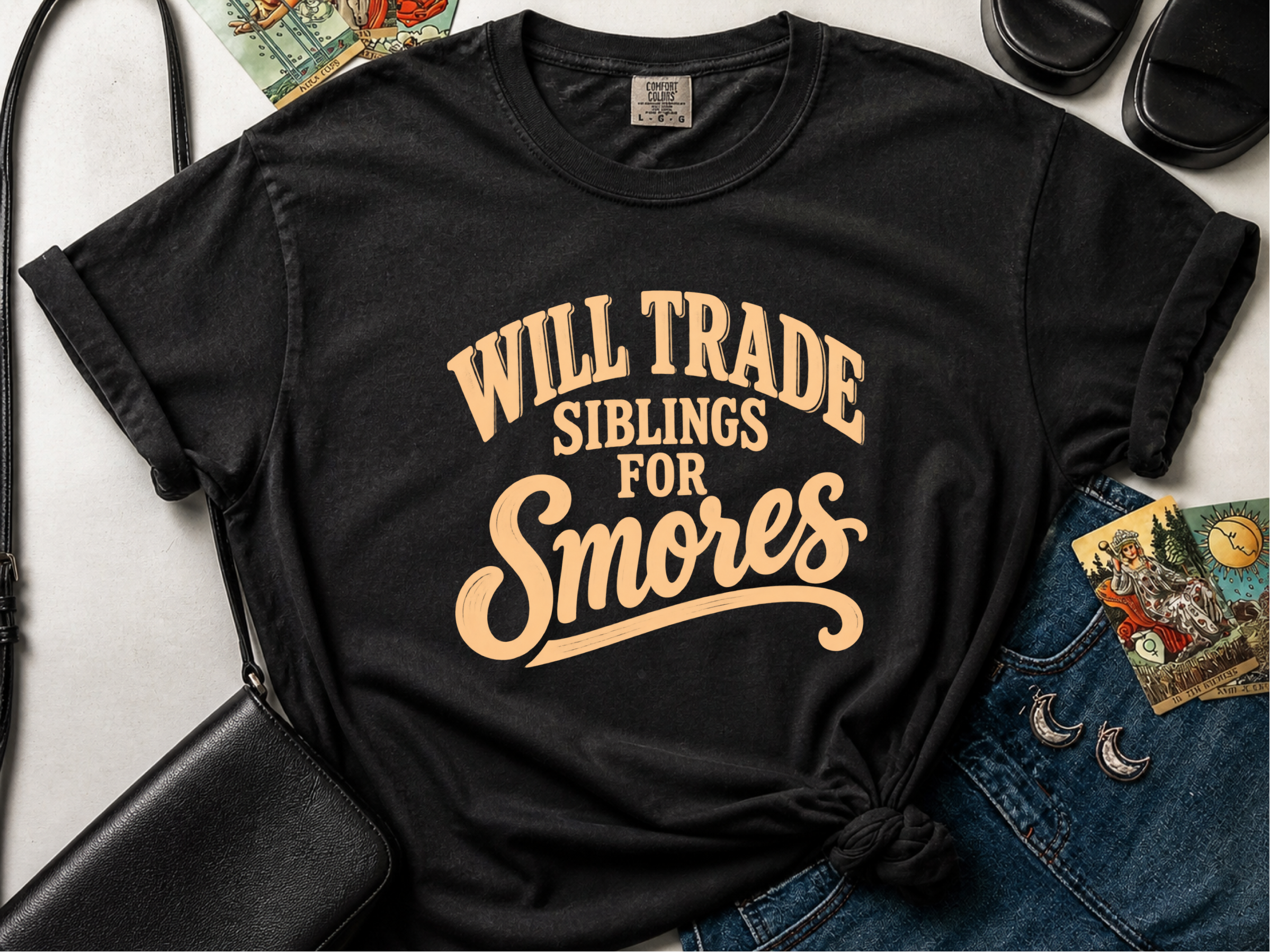 Will Trade Siblings For Smores Typography funny shirt - photo 6