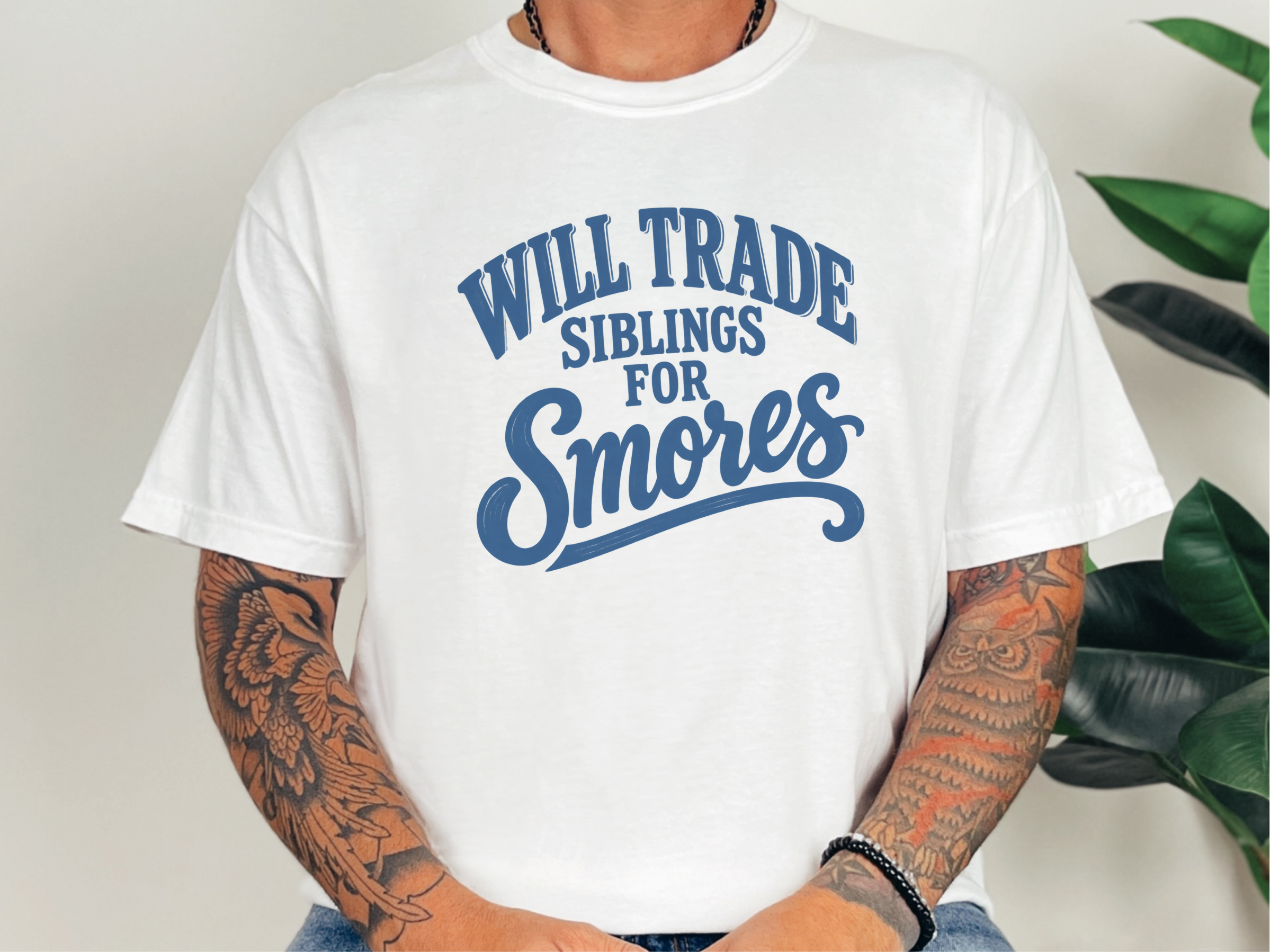 Will Trade Siblings For Smores Typography funny shirt - photo 2
