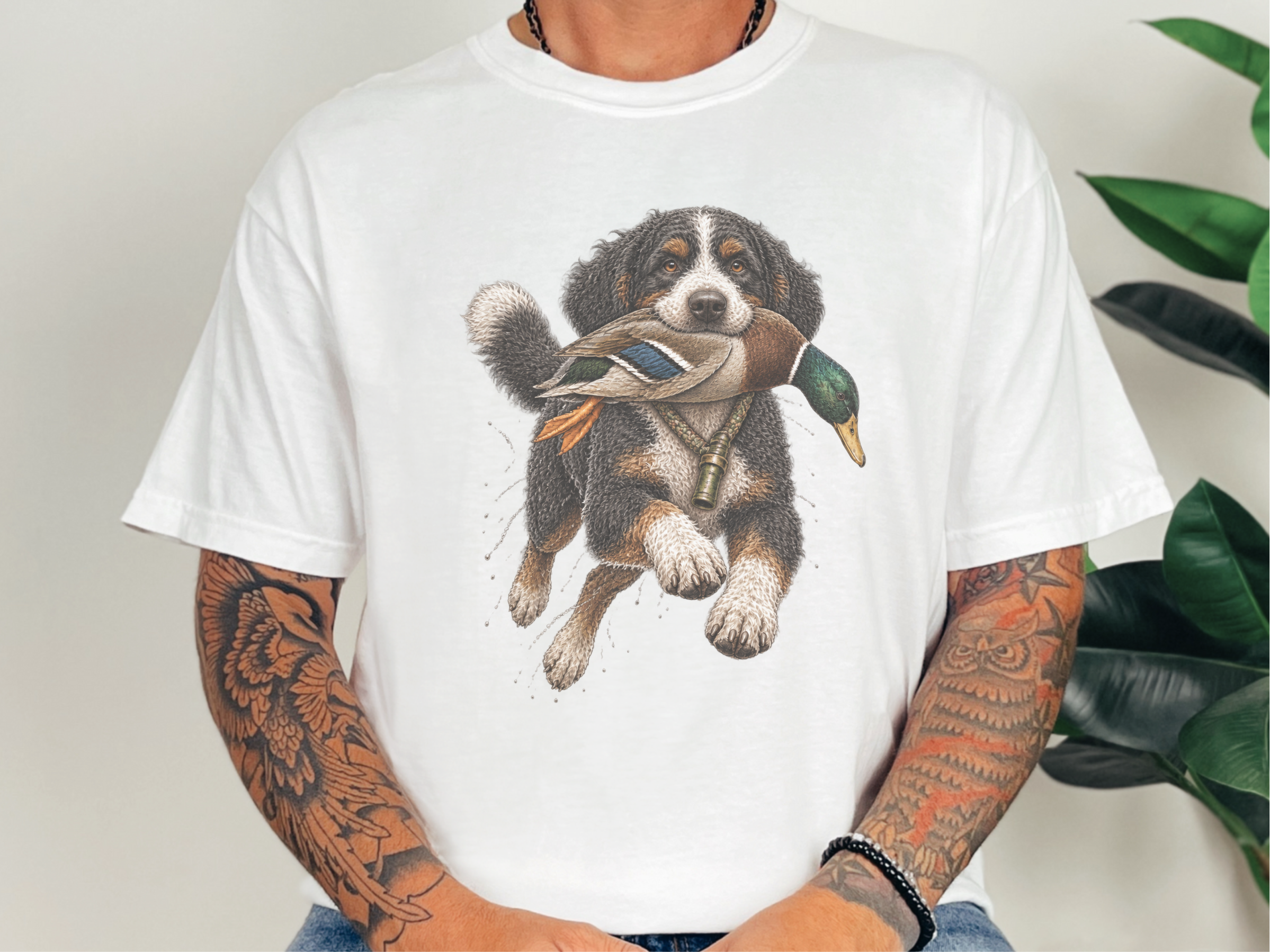 Hunting Bernedoodle Duck Retriever doodle dog shirt - photo 1