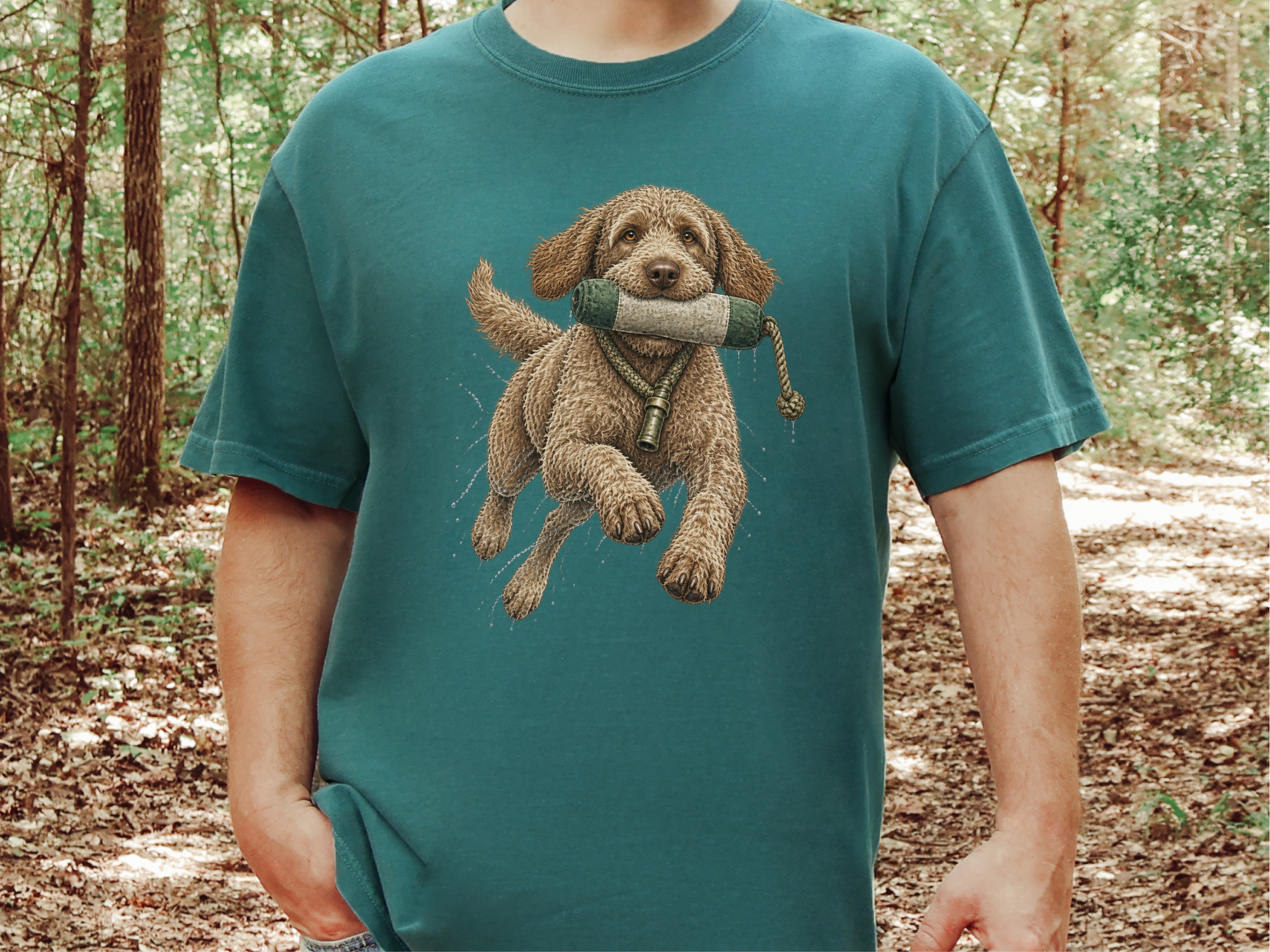 Labradoodle Water Retriever doodle dog shirt - photo 8