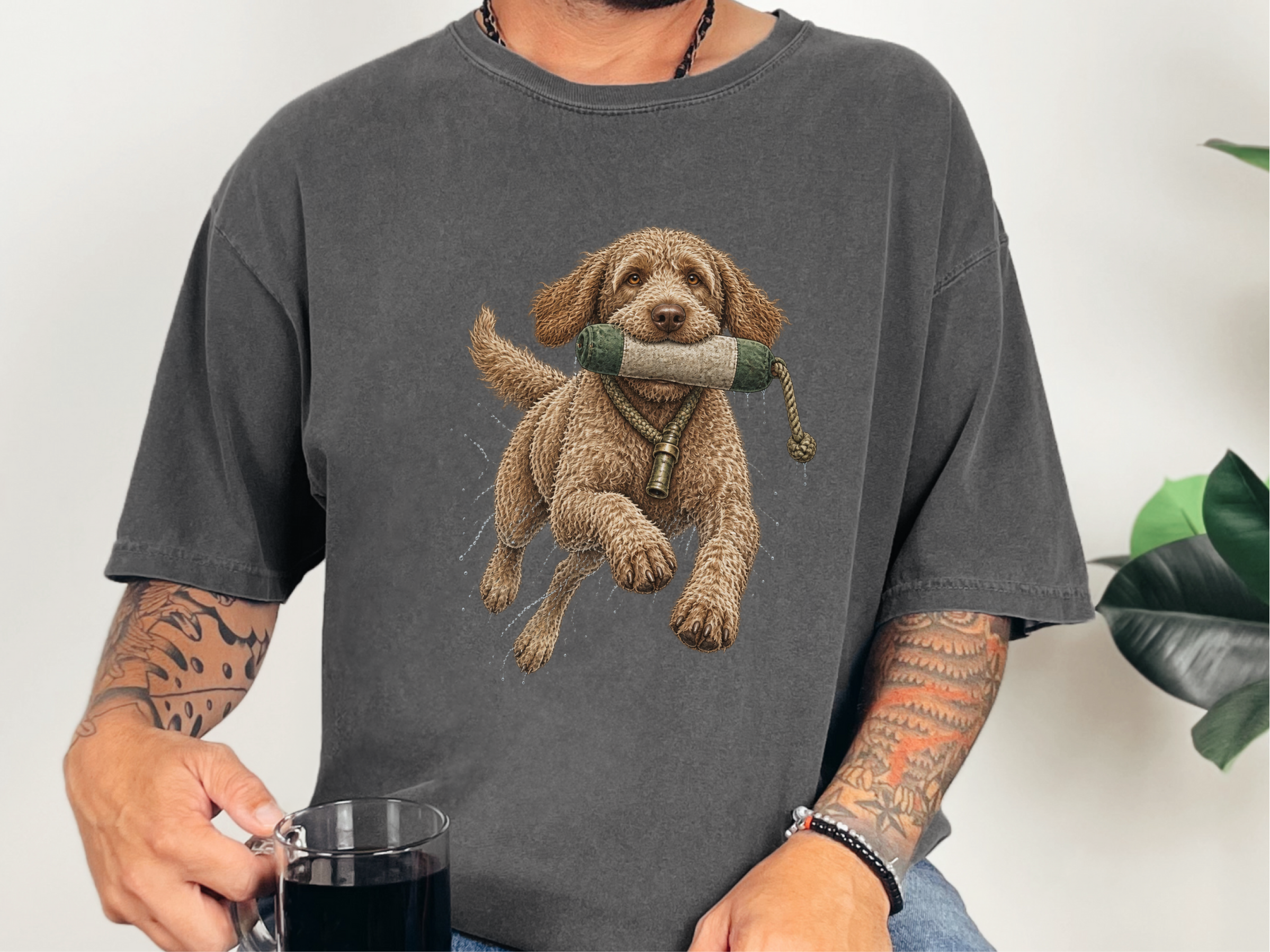 Labradoodle Water Retriever doodle dog shirt - photo 5