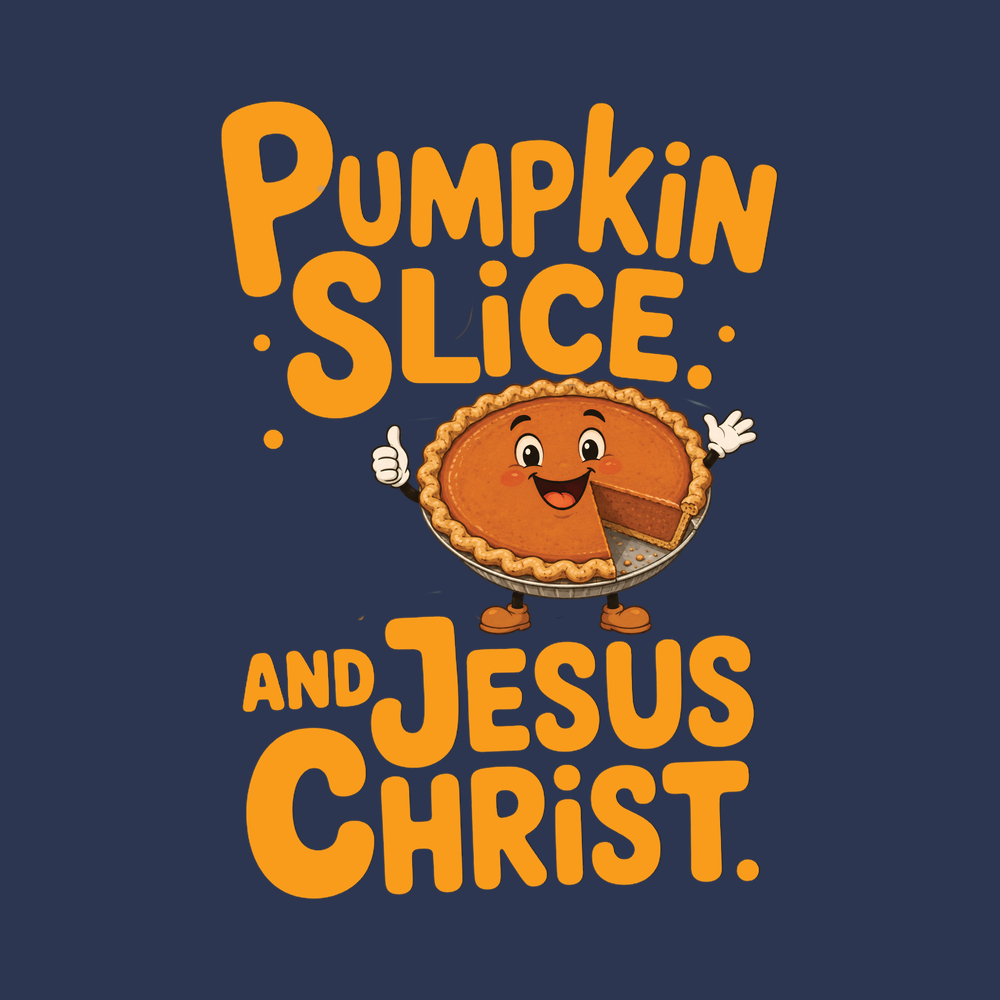 Pumpkin Slice And Jesus Christ Comfort Colors Christian Fall Tee