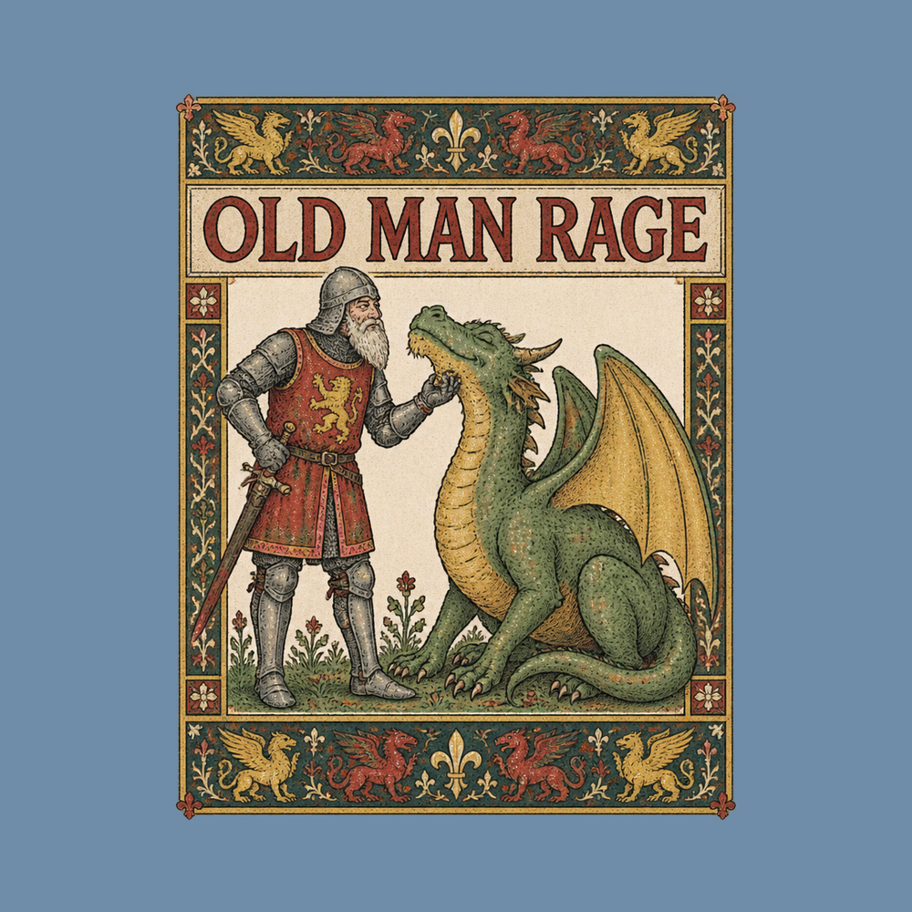 Medieval Knight Petting Dragon Graphic Fantasy Medieval Shirt