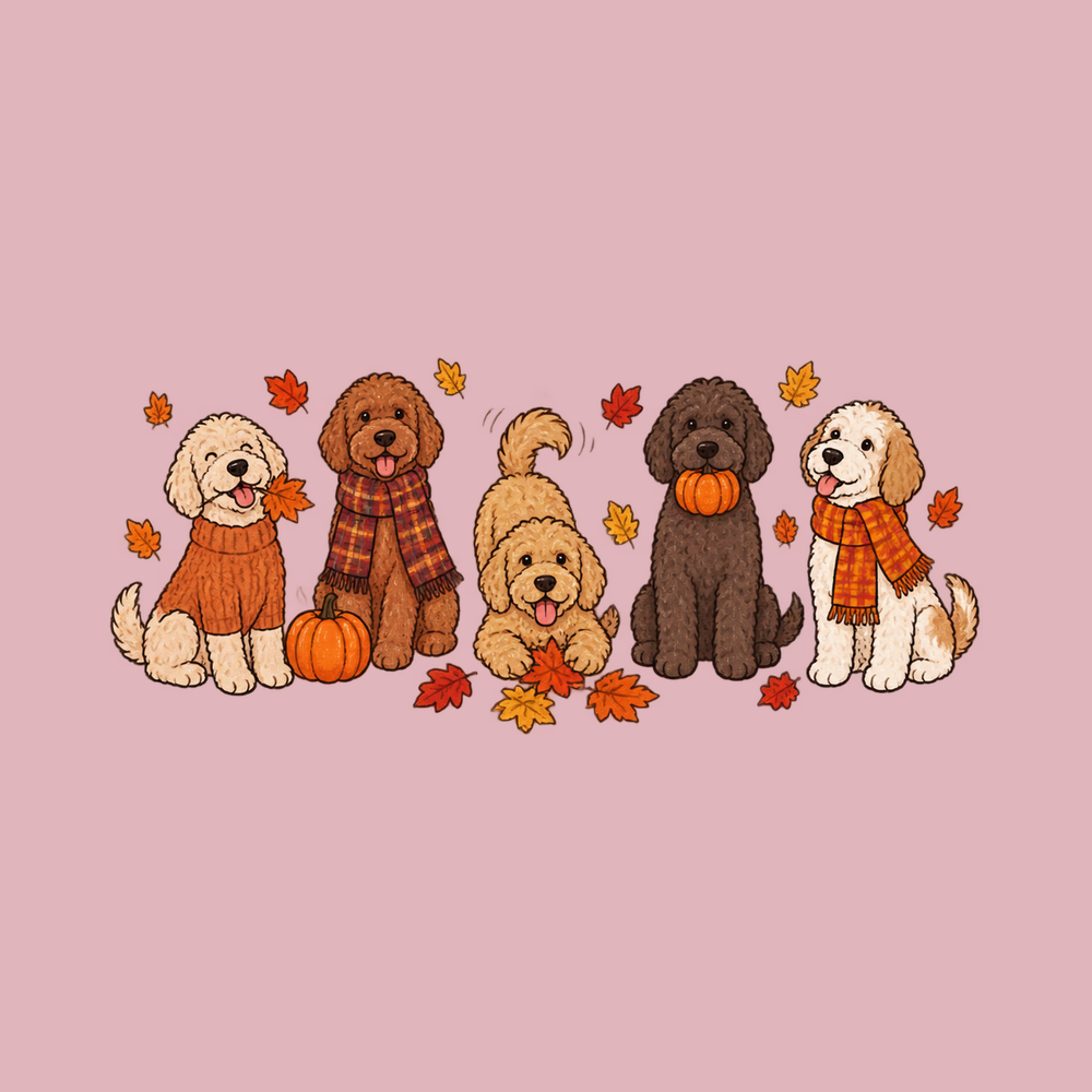 Autumn Goldendoodles Lineup Comfort Colors 1717 T-Shirt