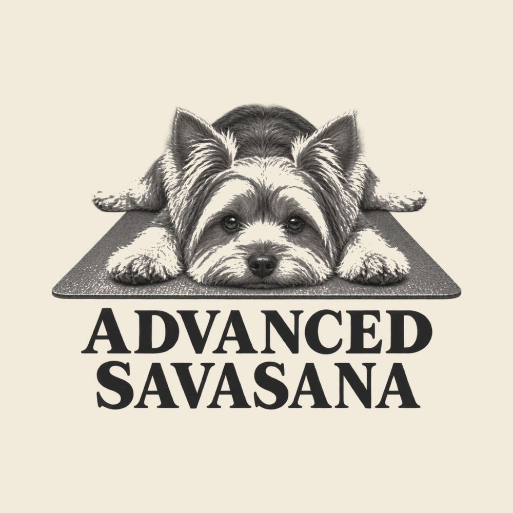 Yorkie Advanced Savasana Yoga Dog Face Shirt Funny Dog Lover Tee