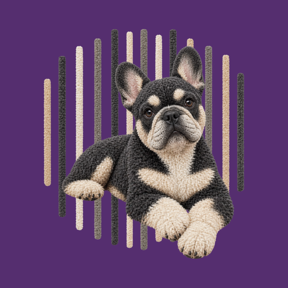 French Bulldog Vertical Lines T-Shirt French Bulldog Owner Gift