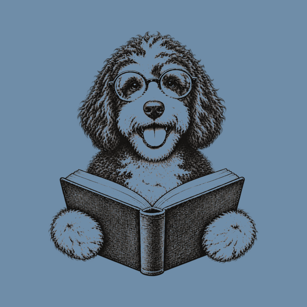 Reading Bernedoodle Dog Glasses Comfort Colors 1717 T-Shirt