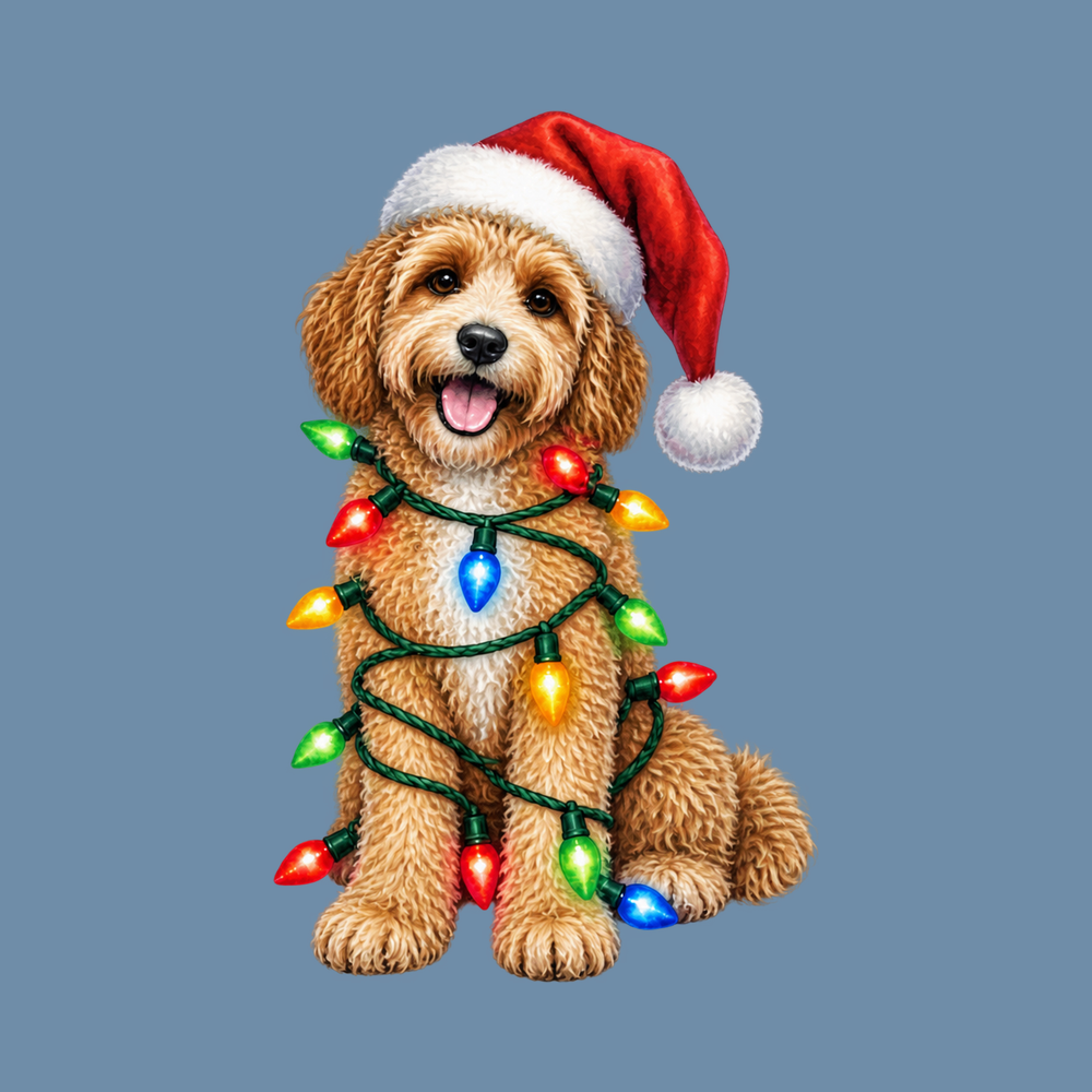 Christmas Cavapoo Holiday Lights T-Shirt Cavapoo Lover Gift Shirt
