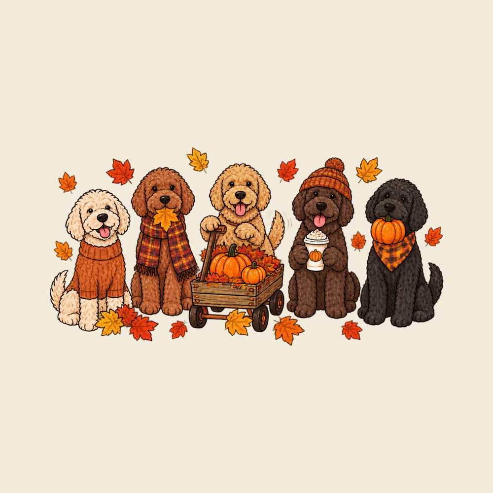 Labradoodle Fall Activities Lineup Comfort Colors Vintage T-Shirt