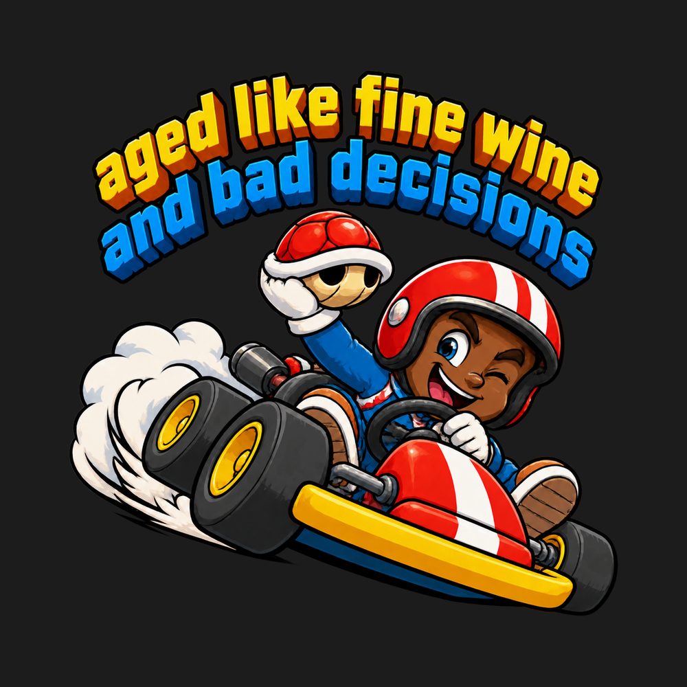 Kart Racer Fine Wine Comfort Colors Garment Dyed Gamer T-Shirt