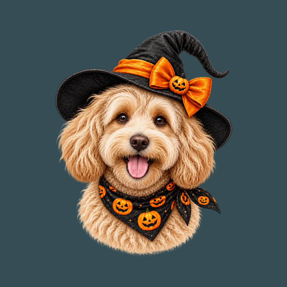Maltipoo Halloween Witch Hat Spooky Dog Mom Shirt Gift