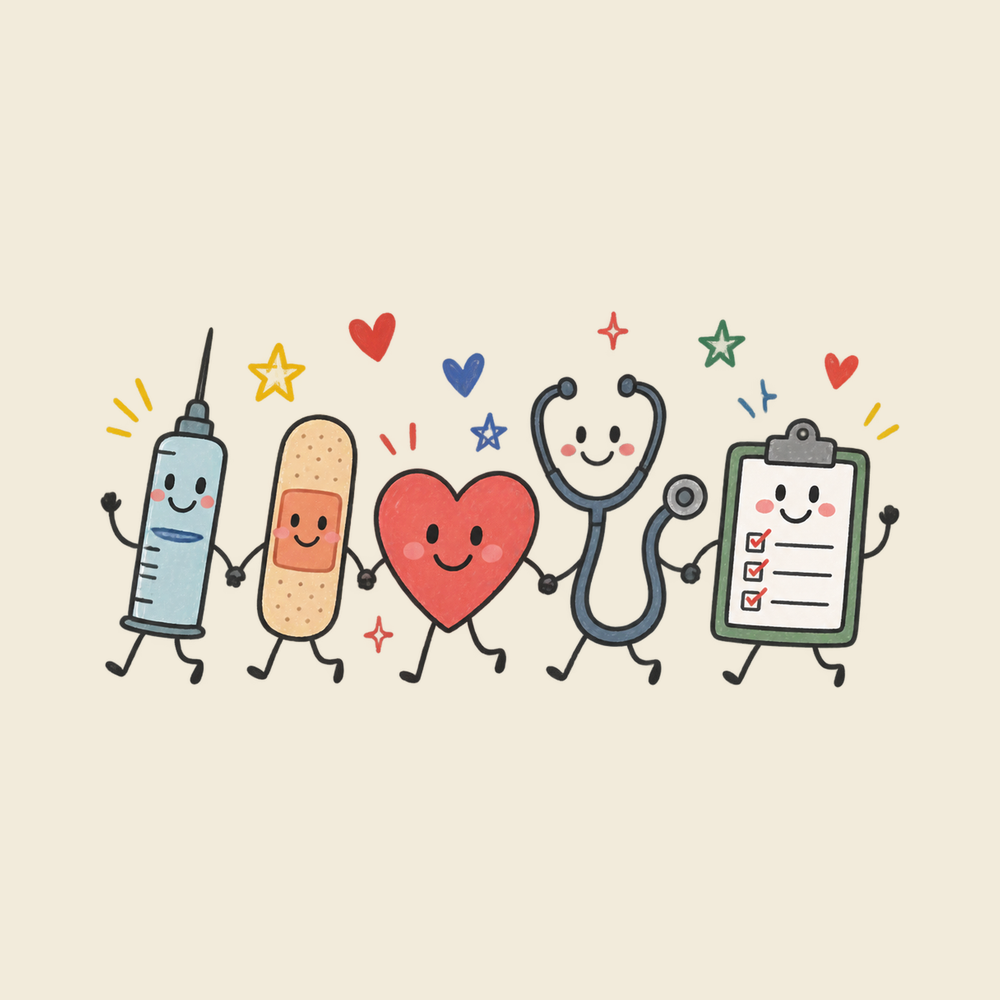 Happy Medical Friends Holding Hands Comfort Colors Nurse Shirt