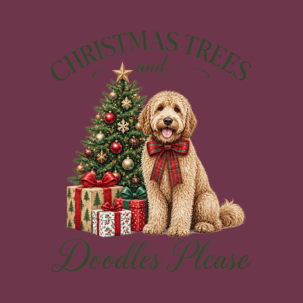 Goldendoodle Christmas Tree Presents Christmas Shirt Doodle Dog Gift