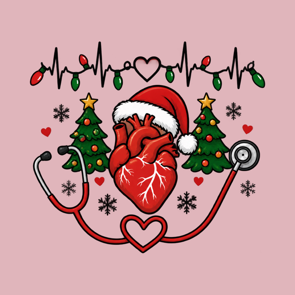 Christmas Cardiac Anatomical Heart Tee Anatomical Heart Sweatshirt