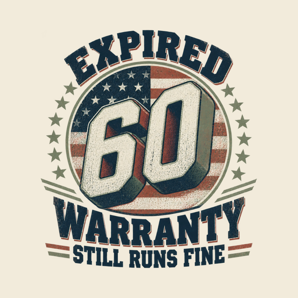 Expired Warranty 60th Birthday Shirt Funny Mechanic Tee for Men