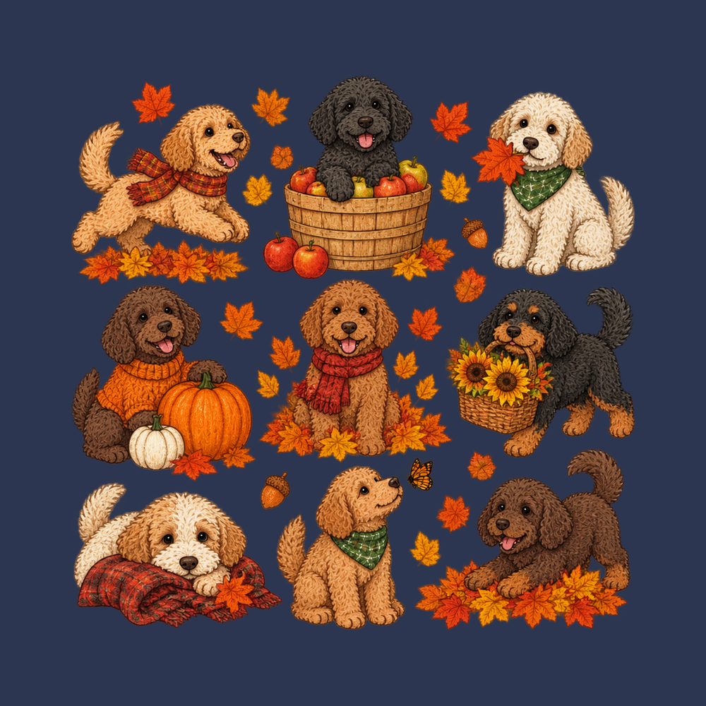 Colorful Cavapoo Fall Activities Autumn Dog Shirt Cavapoo Lover Gift