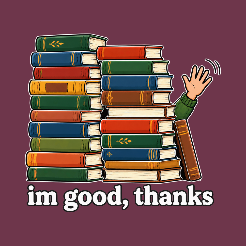 Book Wall Waving Hand Introvert Shirt Funny Bookworm Gift Tee