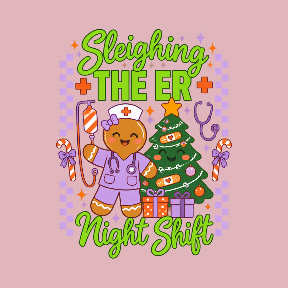 Gingerbread Nurse Er Night Shift Holiday Night Shift Nurse Shirt