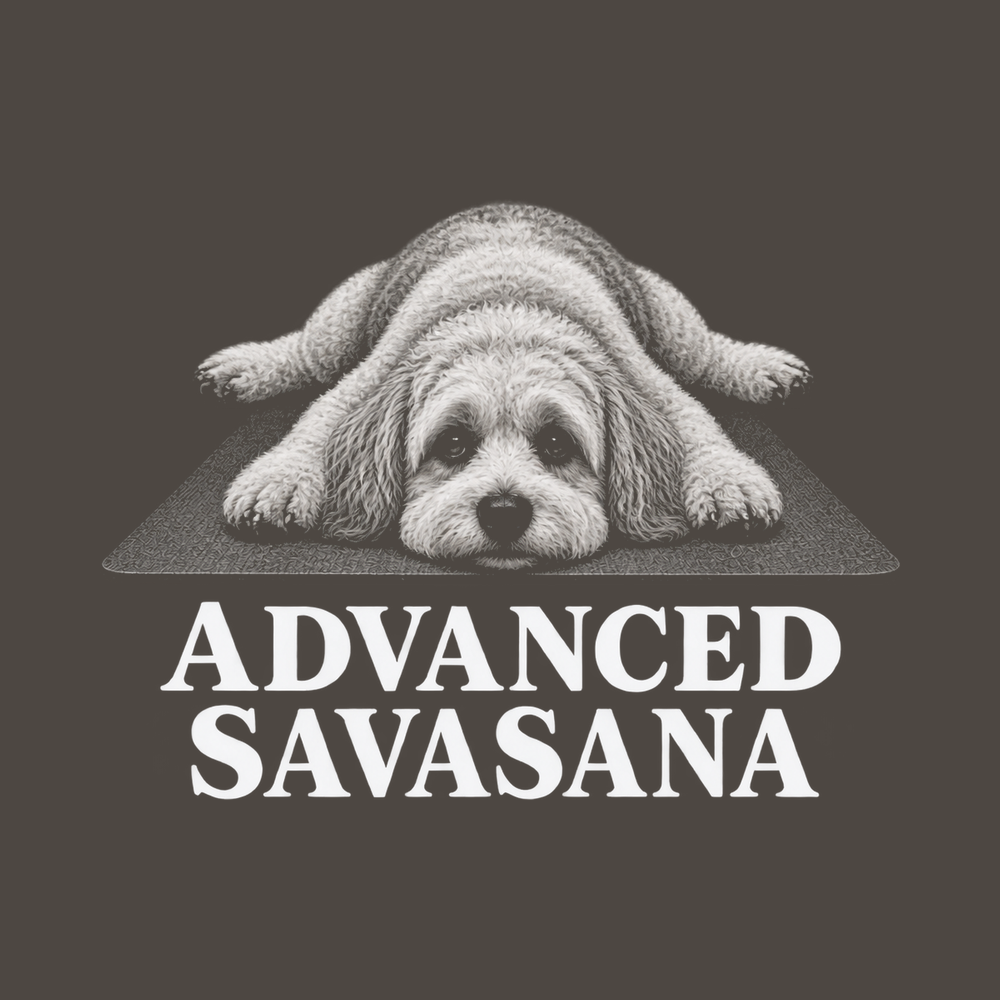 Maltipoo Advanced Savasana Yoga