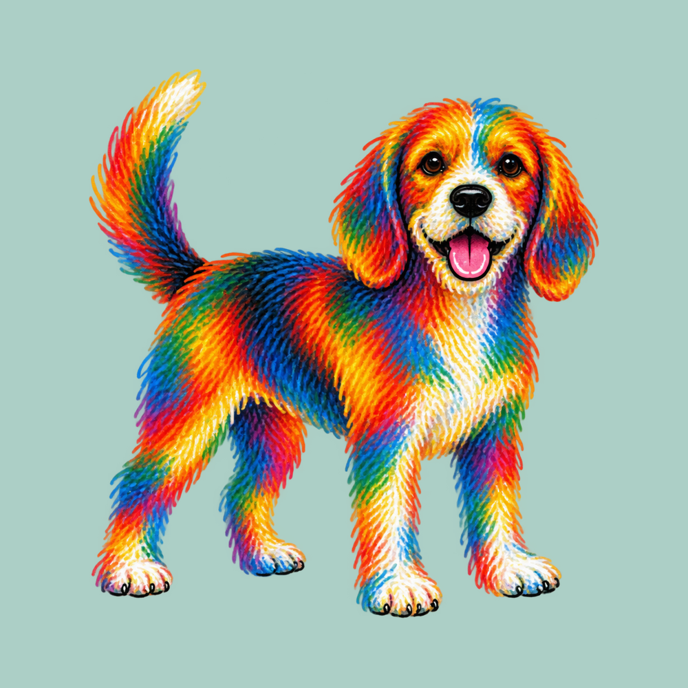 Colorful Rainbow Beagle Dog Shirt Dog Lover Gift Graphic T-Shirt