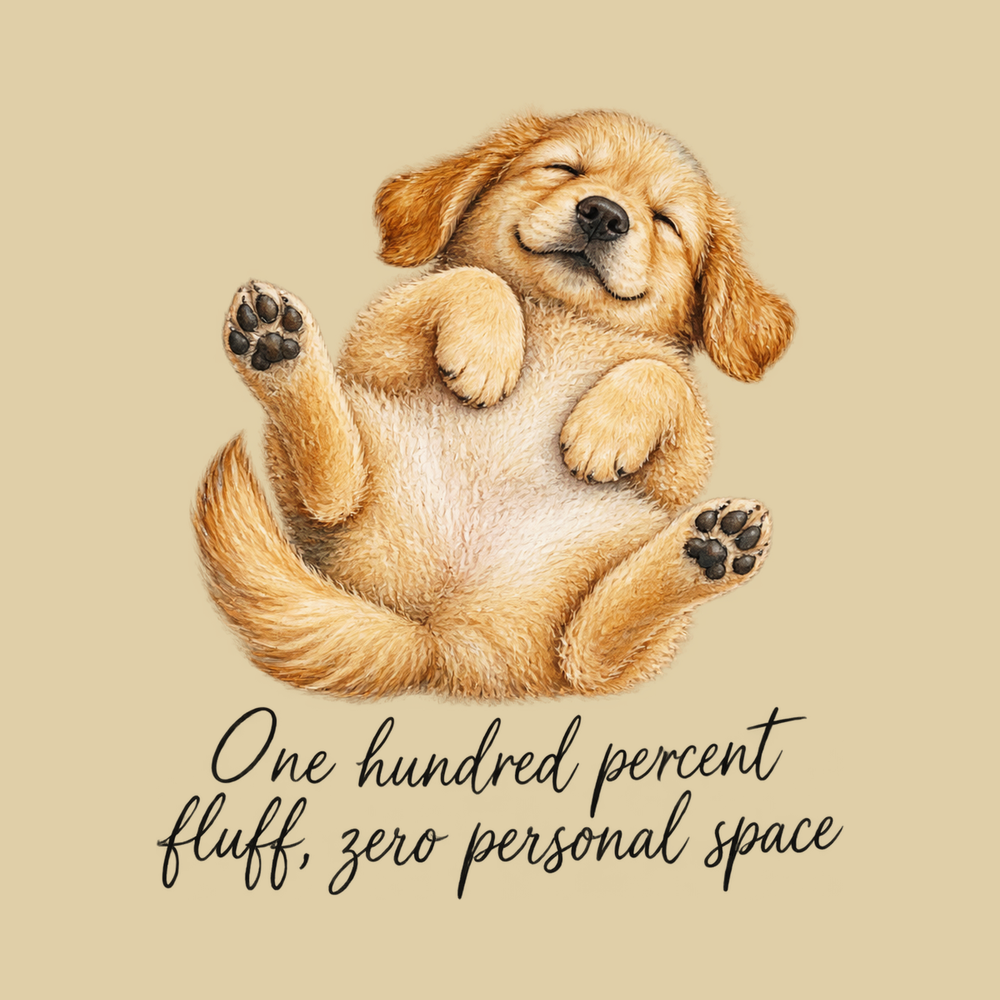 Happy Sleeping Golden Retriever Puppy Comfort Colors 1717 Shirt