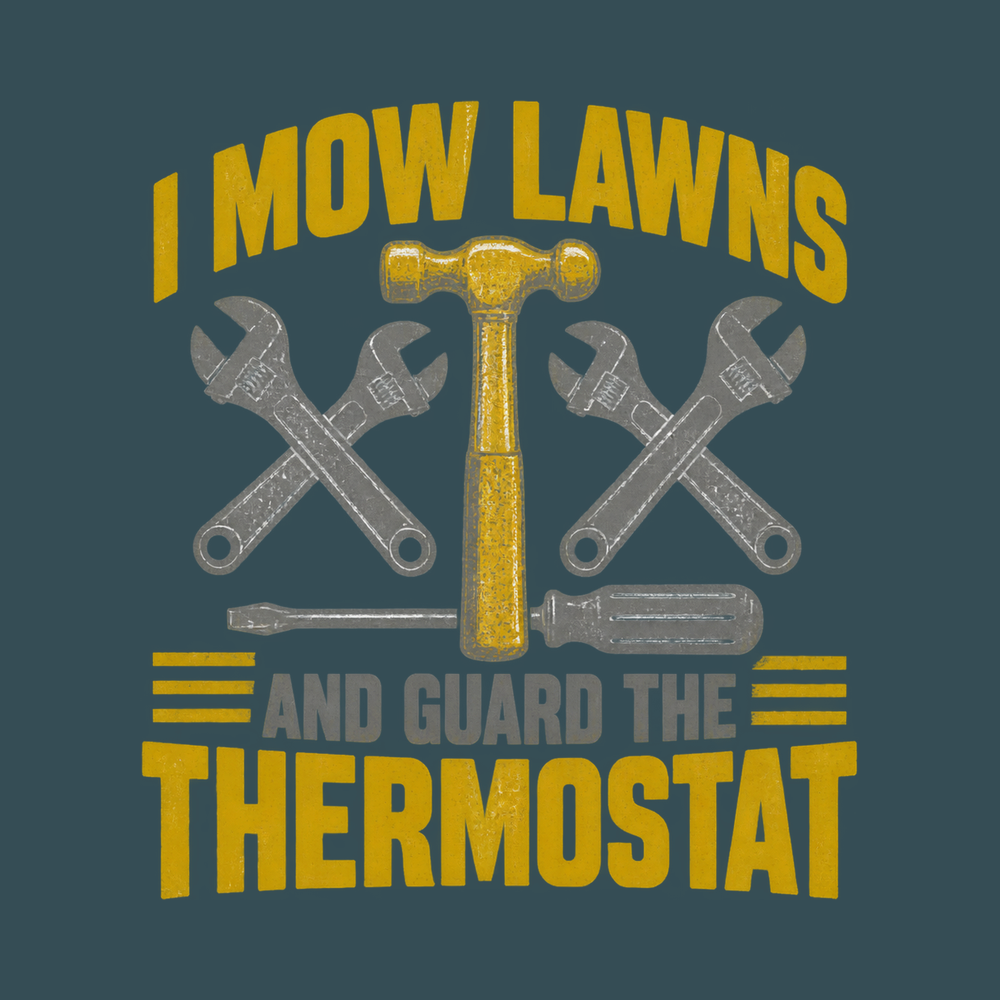 Mow Lawns Thermostat Tools Grass Cutting Lawn Care Shirt Dad Gift