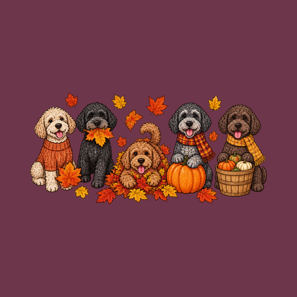 Colorful Schnoodle Fall Activities Shirt
