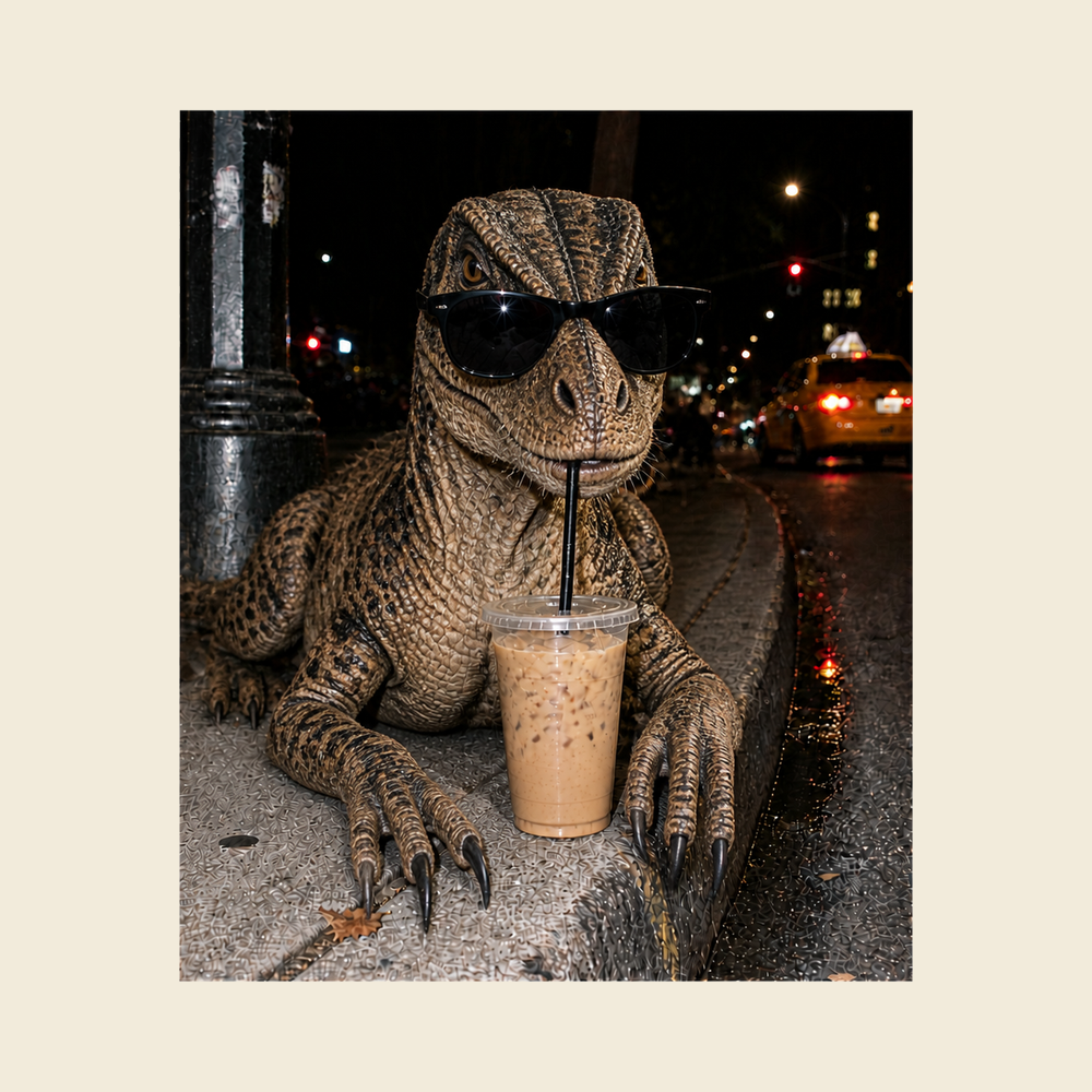 Dinosaur Drinking Iced Coffee Shirt Funny Dinosaur Lover Gift