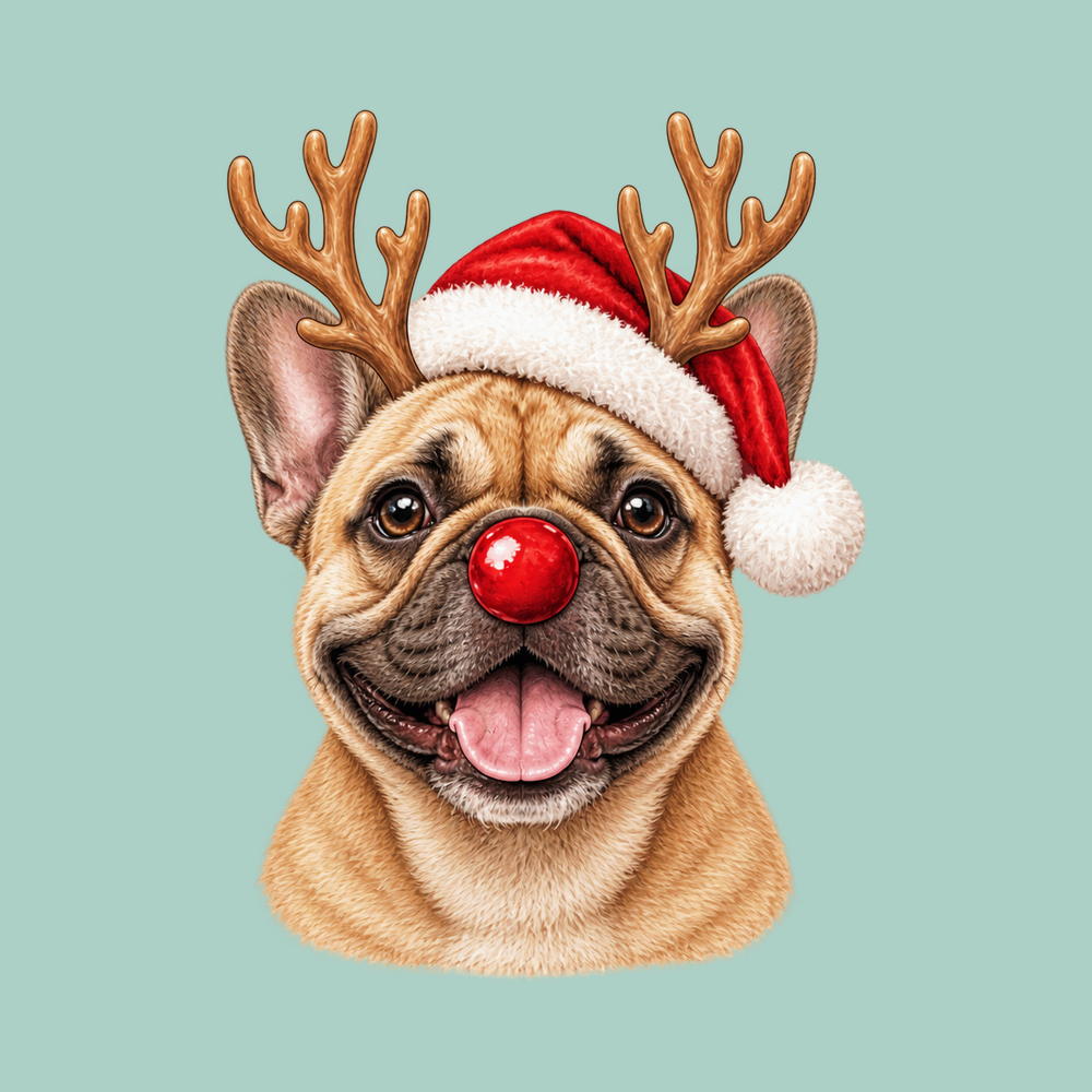 Christmas French Bulldog Reindeer Shirt Holiday Dog Mom Gift Tee
