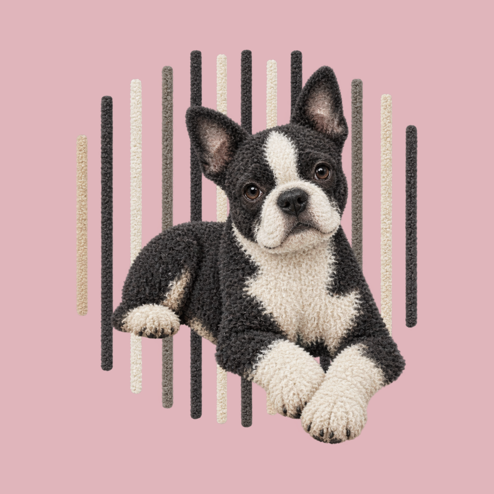 Boston Terrier Vertical Lines Art Shirt Comfort Colors Dog Mom Gift